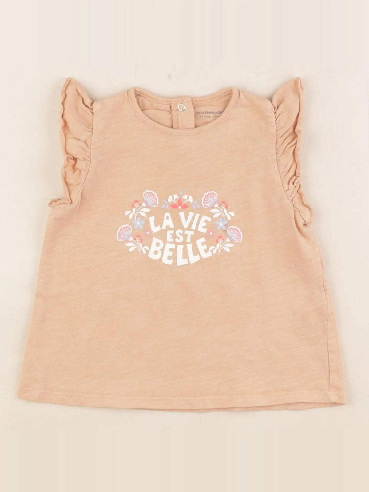 Vertbaudet - tee-shirt marron - 24 mois