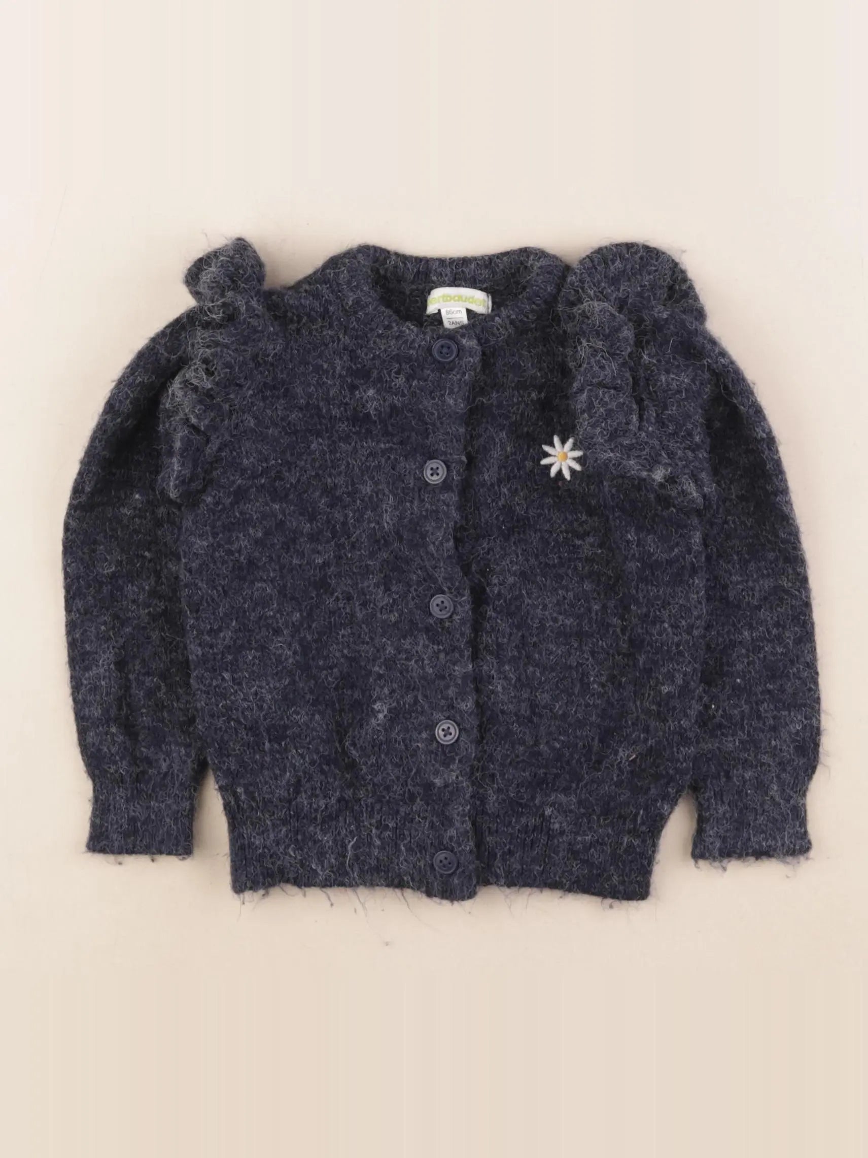 Vertbaudet - gilet bleu - 2 ans
