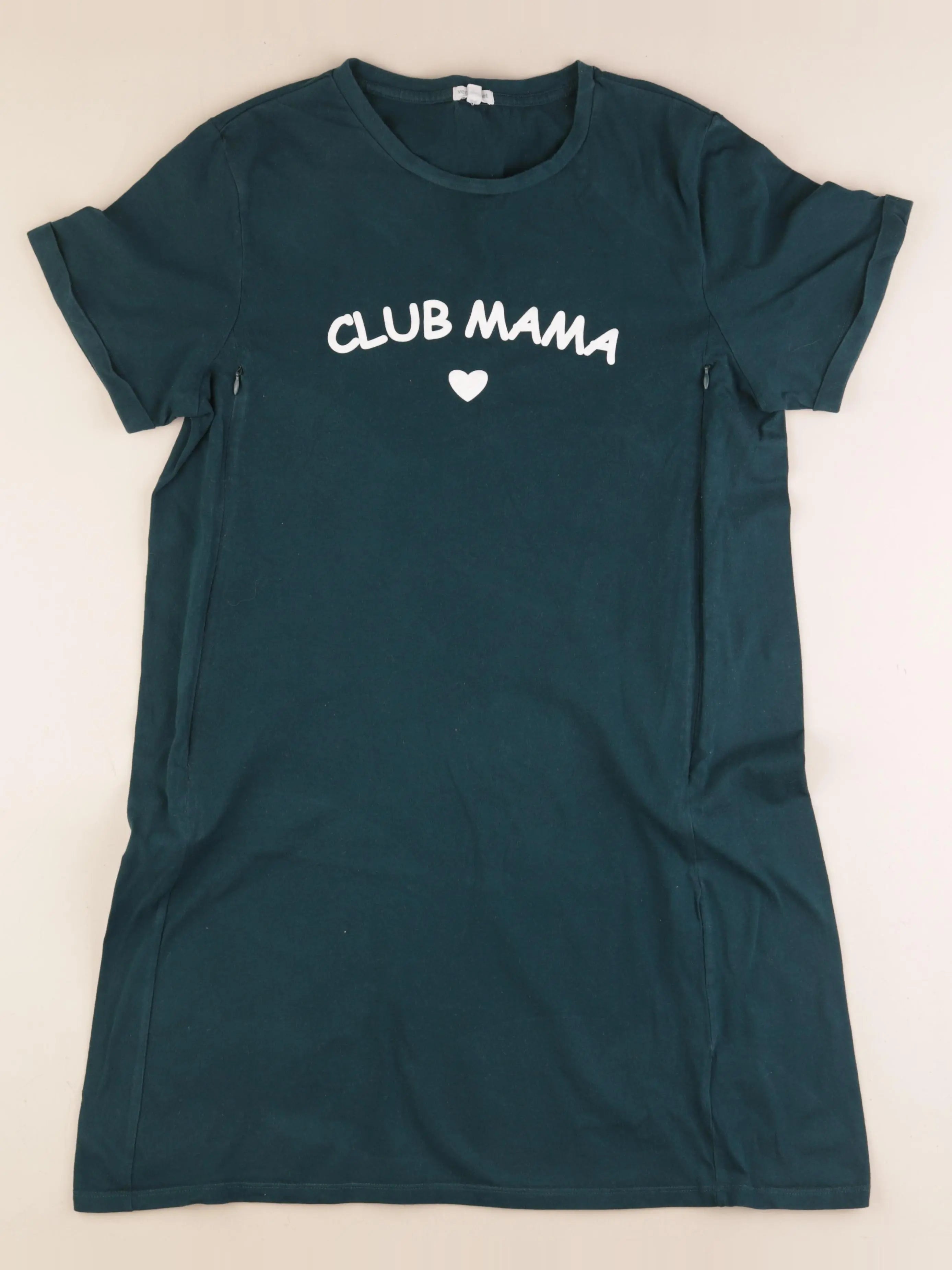 Vertbaudet - chemise de nuit grossesse, allaitement vert - 38 à 40