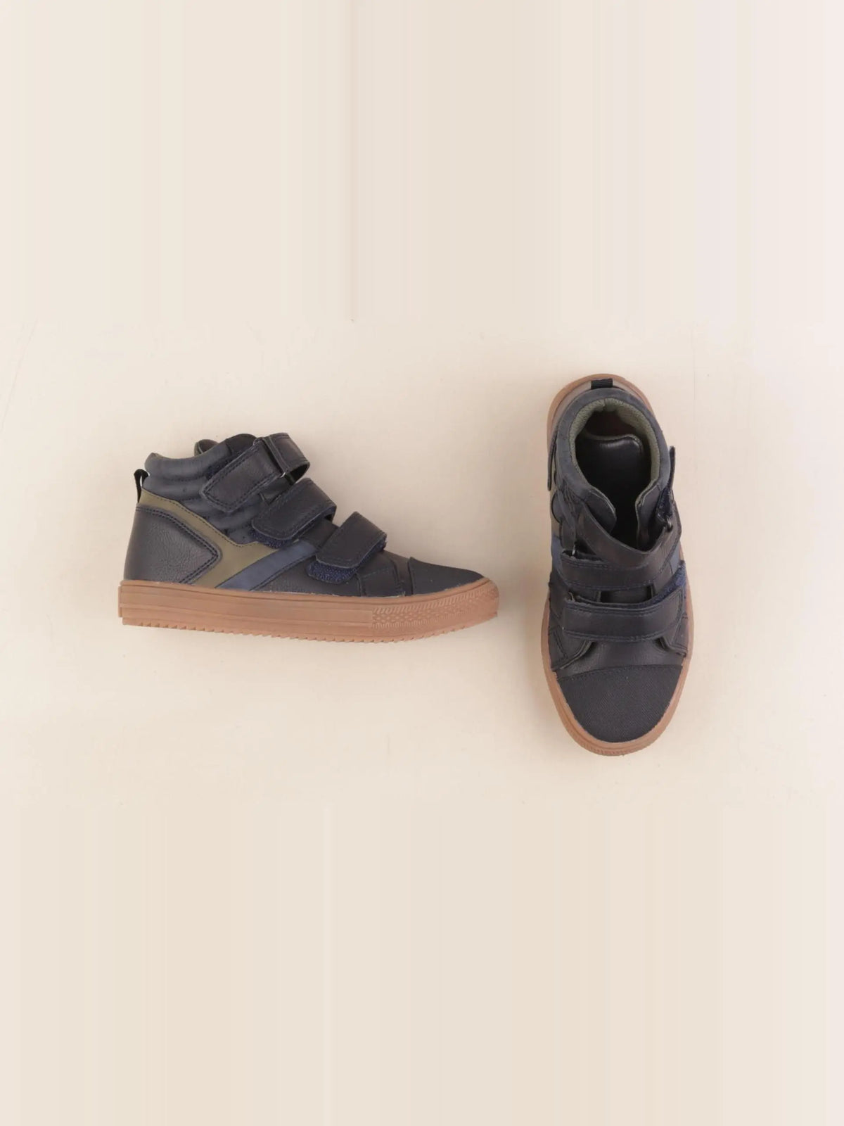 Vertbaudet - tennis à scratch/ lacets bleu - pointure 32