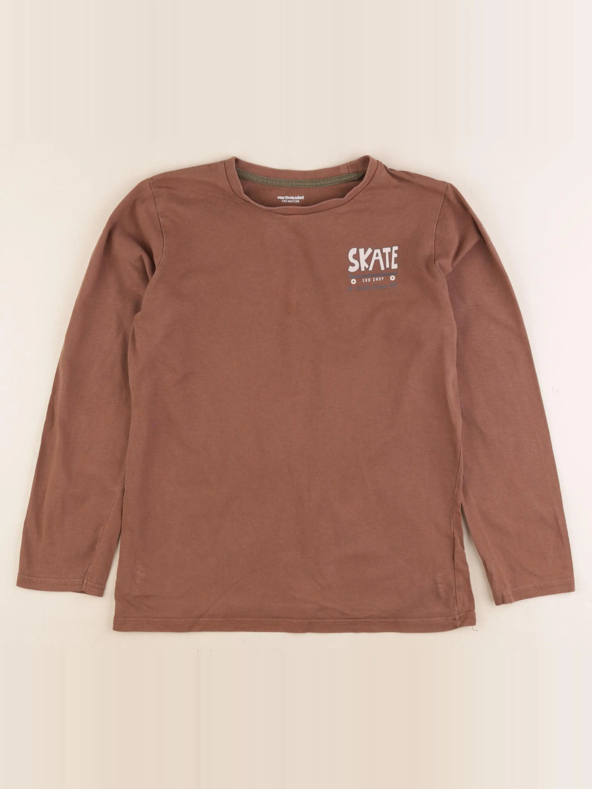 Vertbaudet - tee-shirt marron - 12 ans