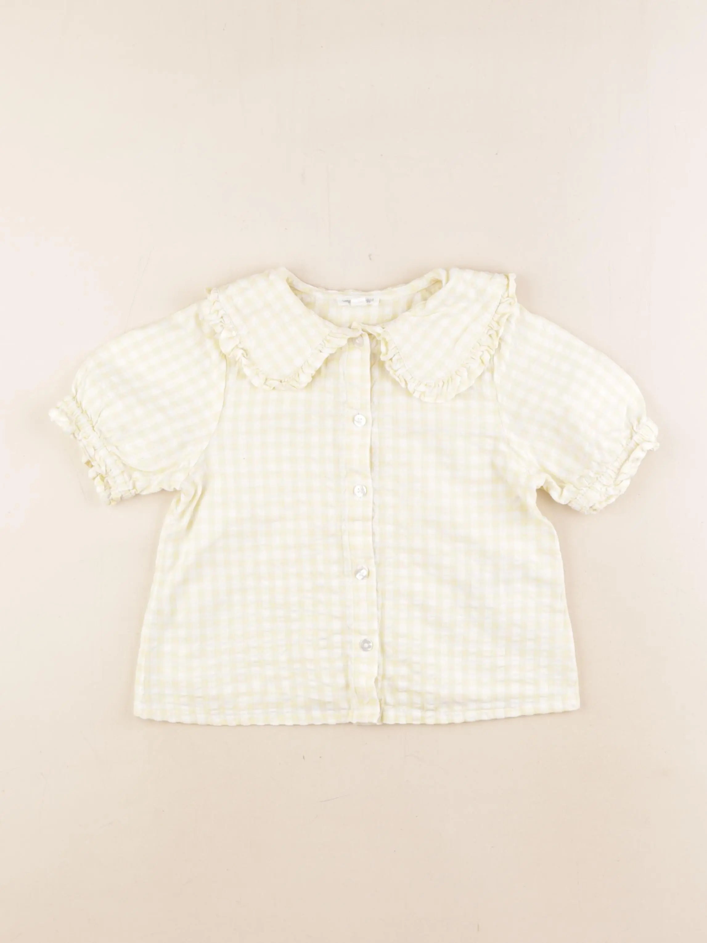 Vertbaudet - blouse blanc, jaune - 5 ans