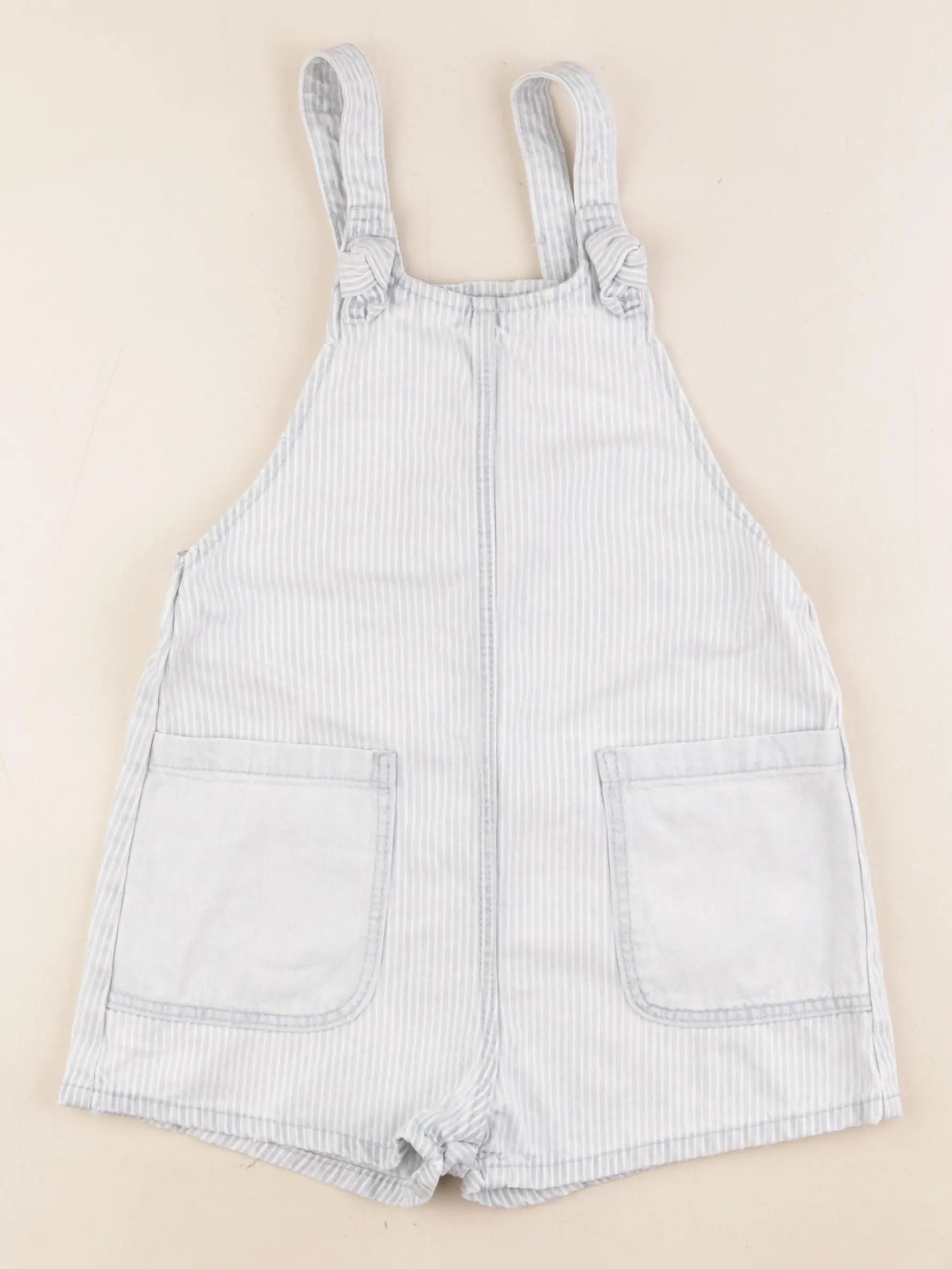 Zara - salopette bleu, blanc - 4/5 ans
