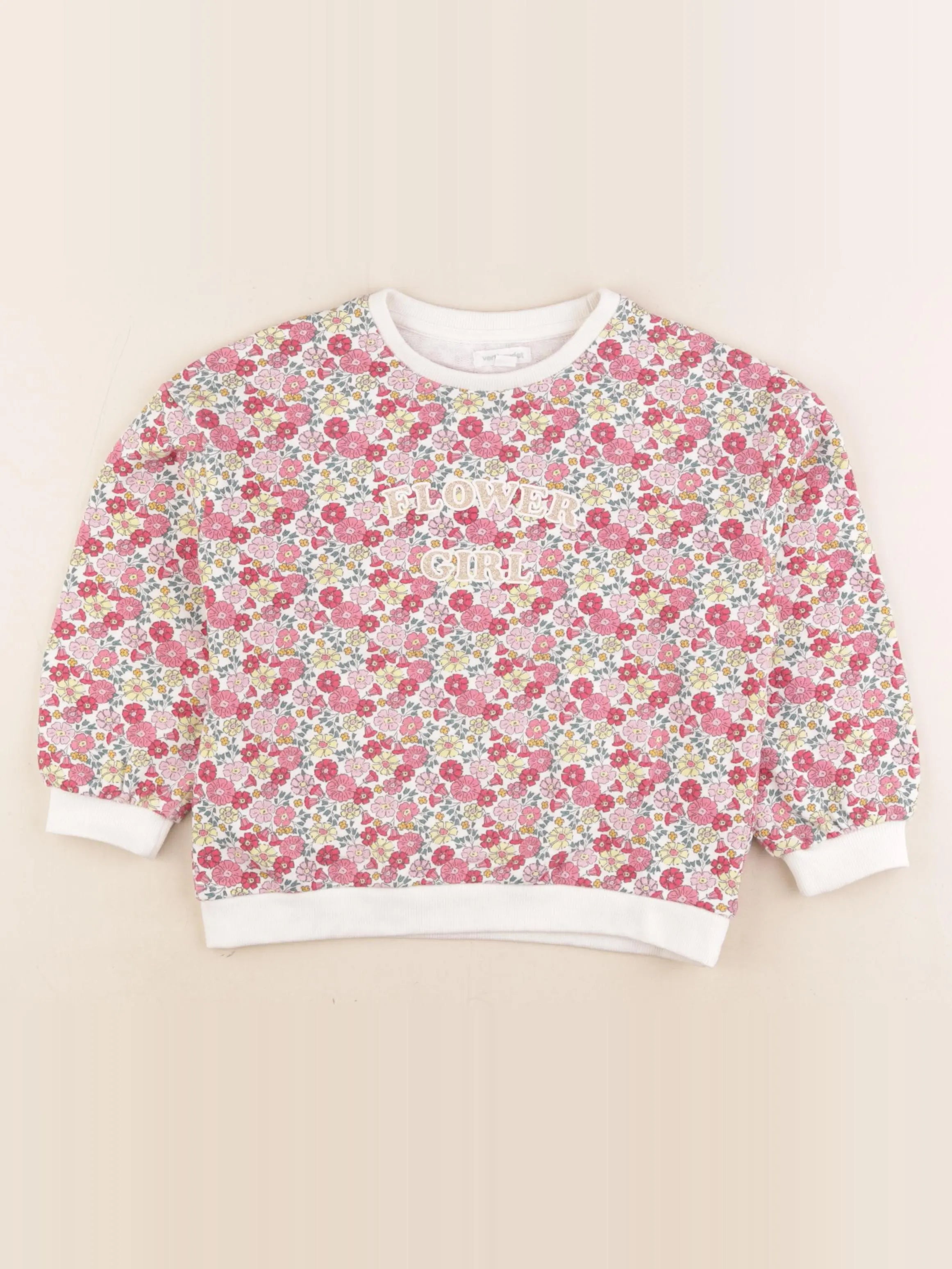 Vertbaudet - sweat multicolore - 6 ans