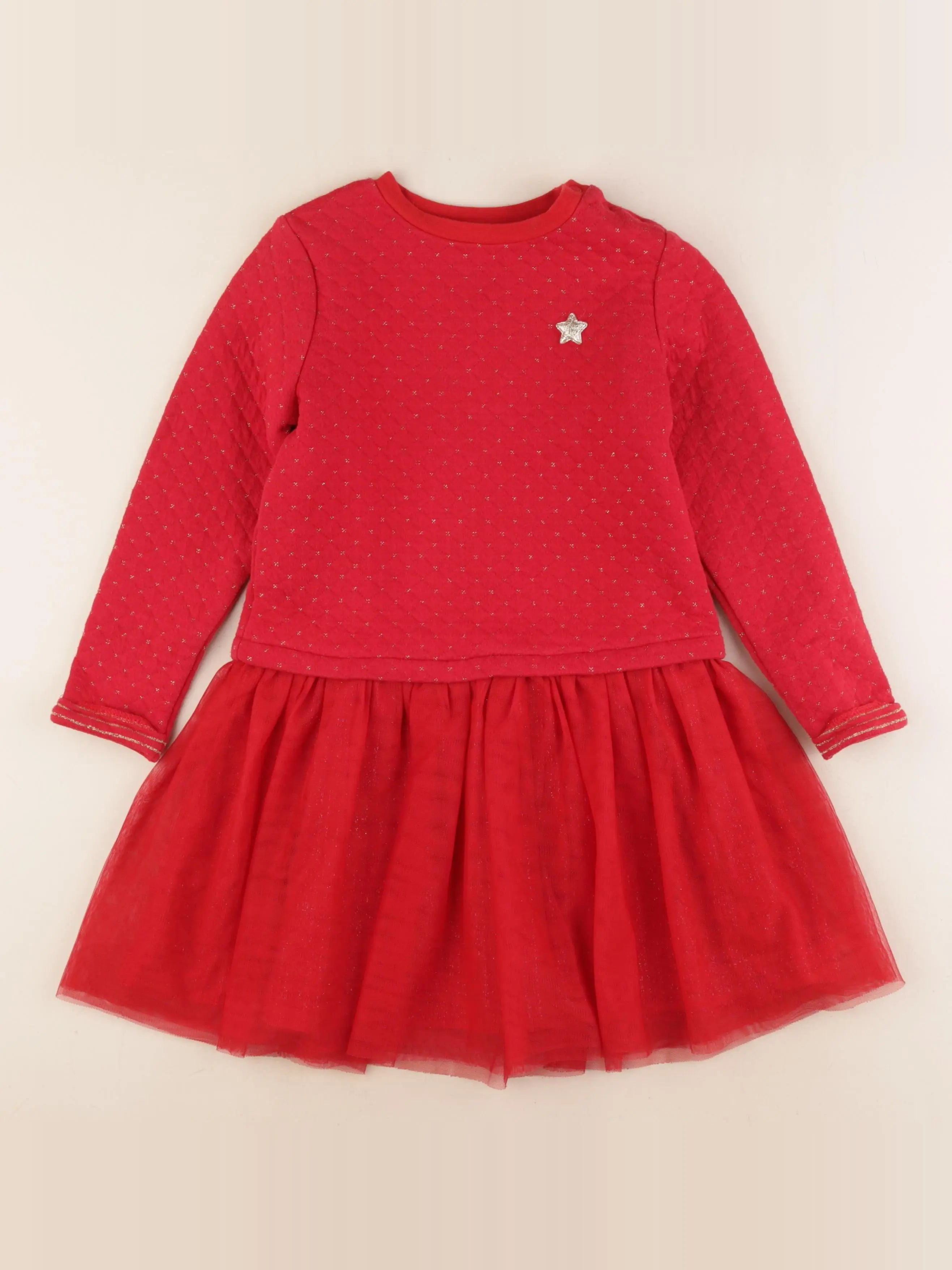 Vertbaudet - robe rouge - 7 ans