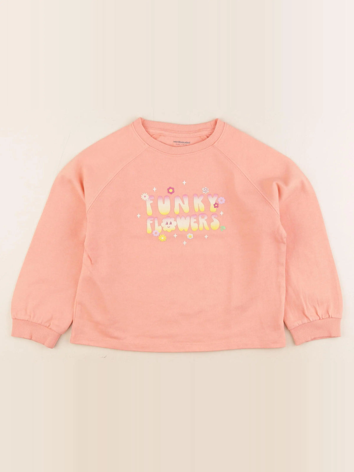 Vertbaudet - sweat rose - 6 ans