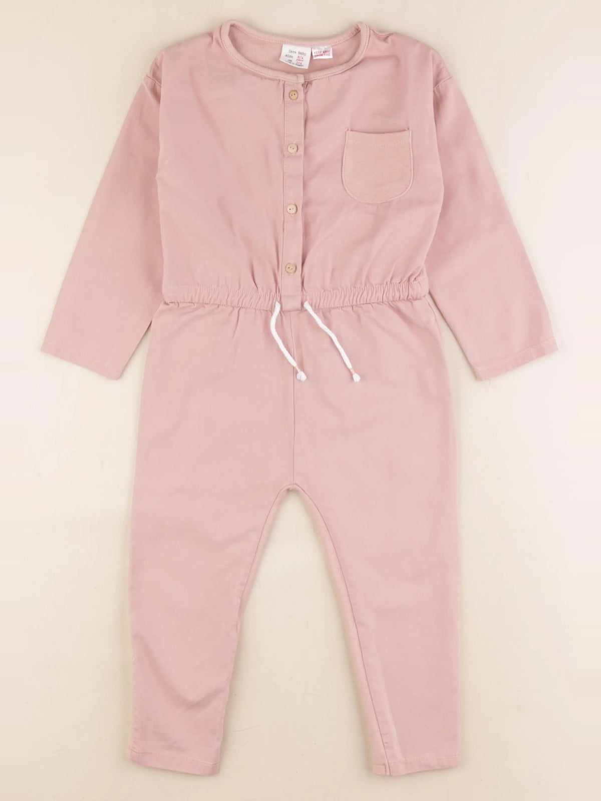 Zara - combinaison imprimé au dos rose - 3/4 ans