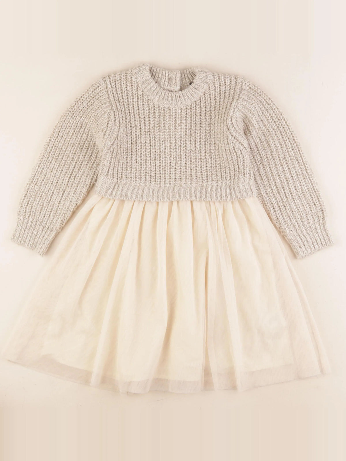 Monoprix - robe beige - 4 ans