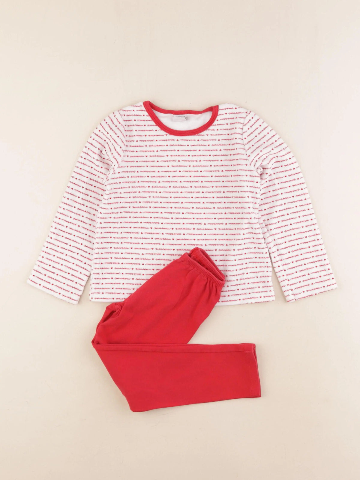 Petit Bateau - pyjama coton blanc - 4 ans