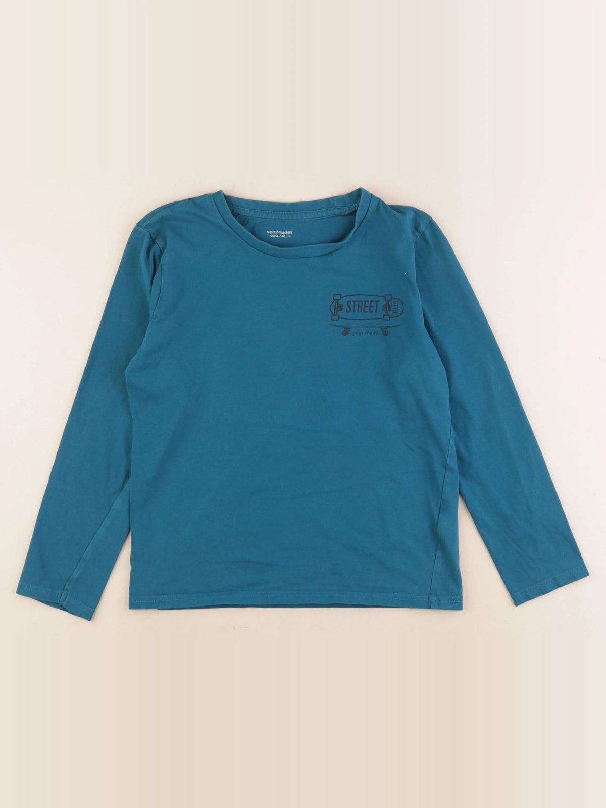 Vertbaudet - tee-shirt bleu - 10 ans