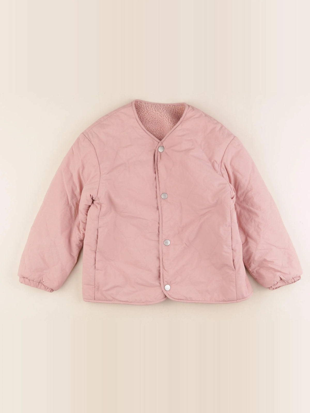 Uniqlo - doudoune réversible rose - 5/6 ans