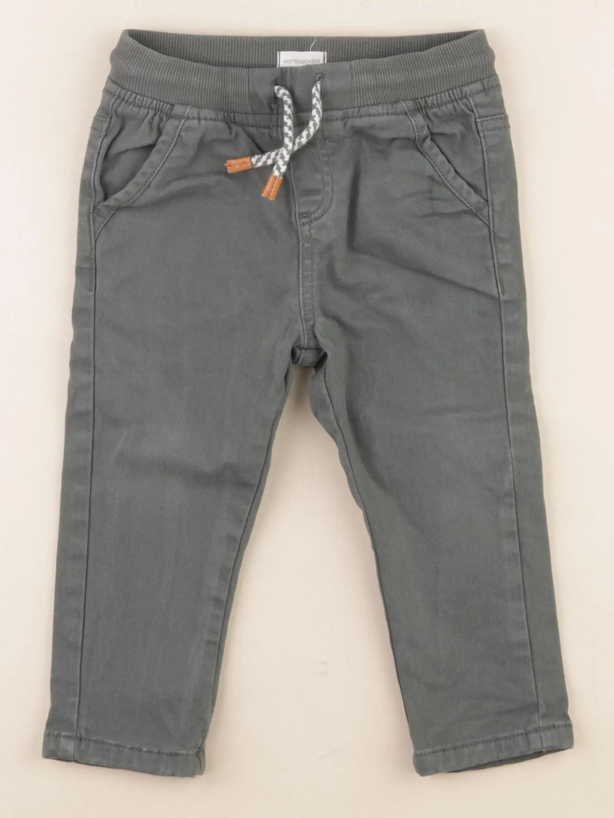 Vertbaudet - pantalon vert - 24 mois