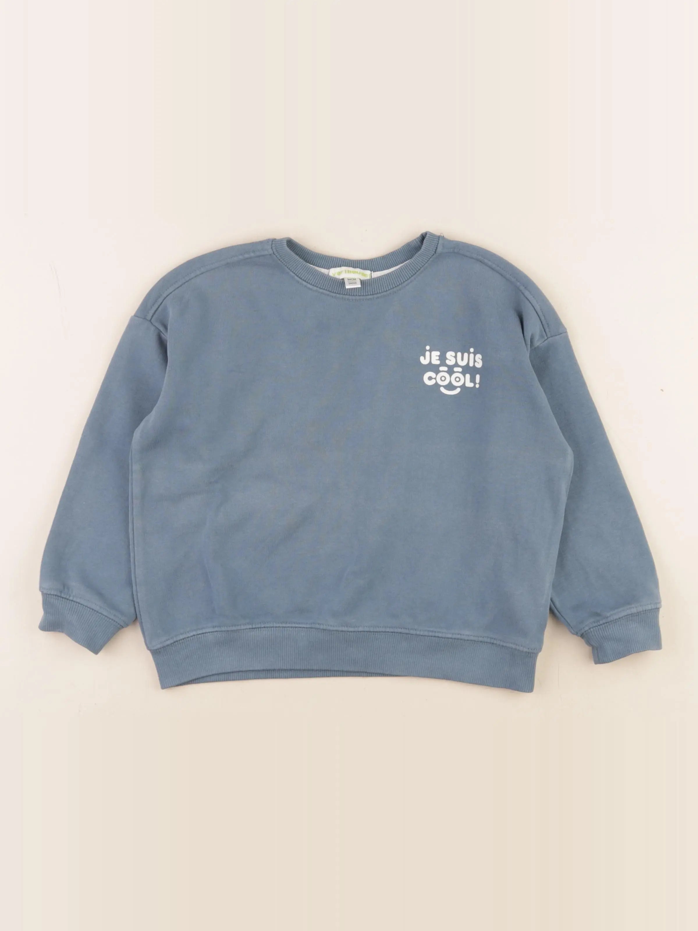 Vertbaudet - sweat bleu - 3 ans