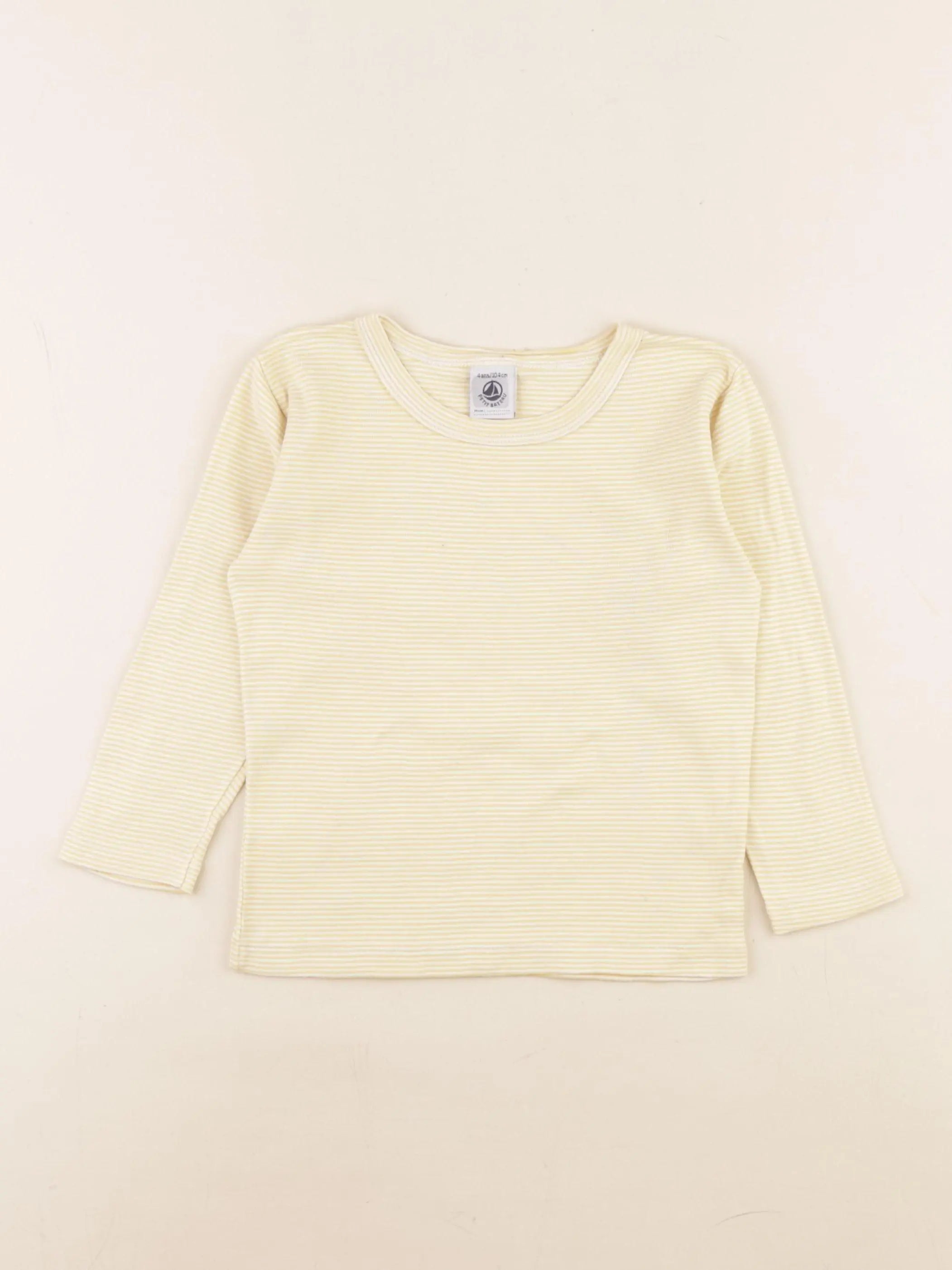 Petit Bateau - maillot de corps jaune - 4 ans
