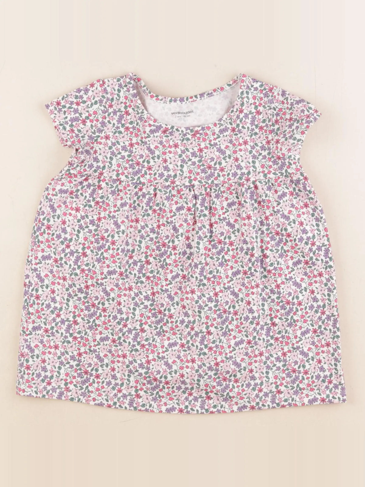 Vertbaudet - robe multicolore - 2 ans
