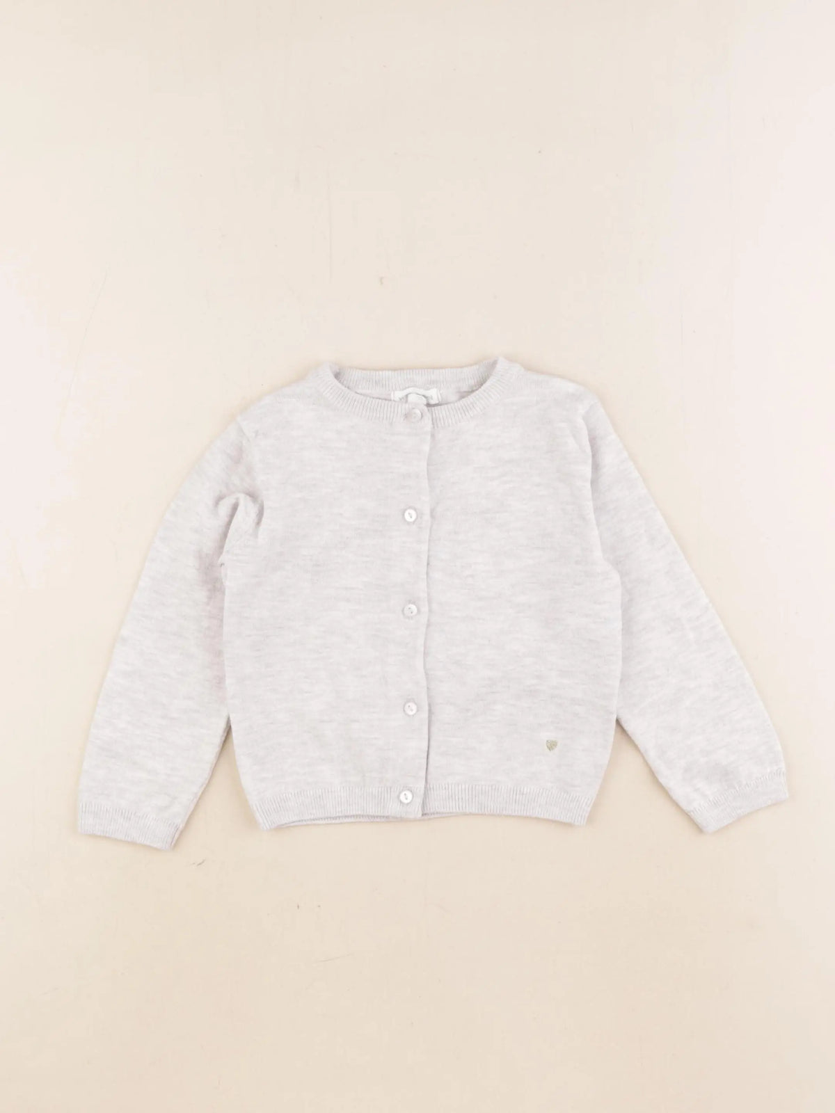 Vertbaudet - gilet gris - 2 ans