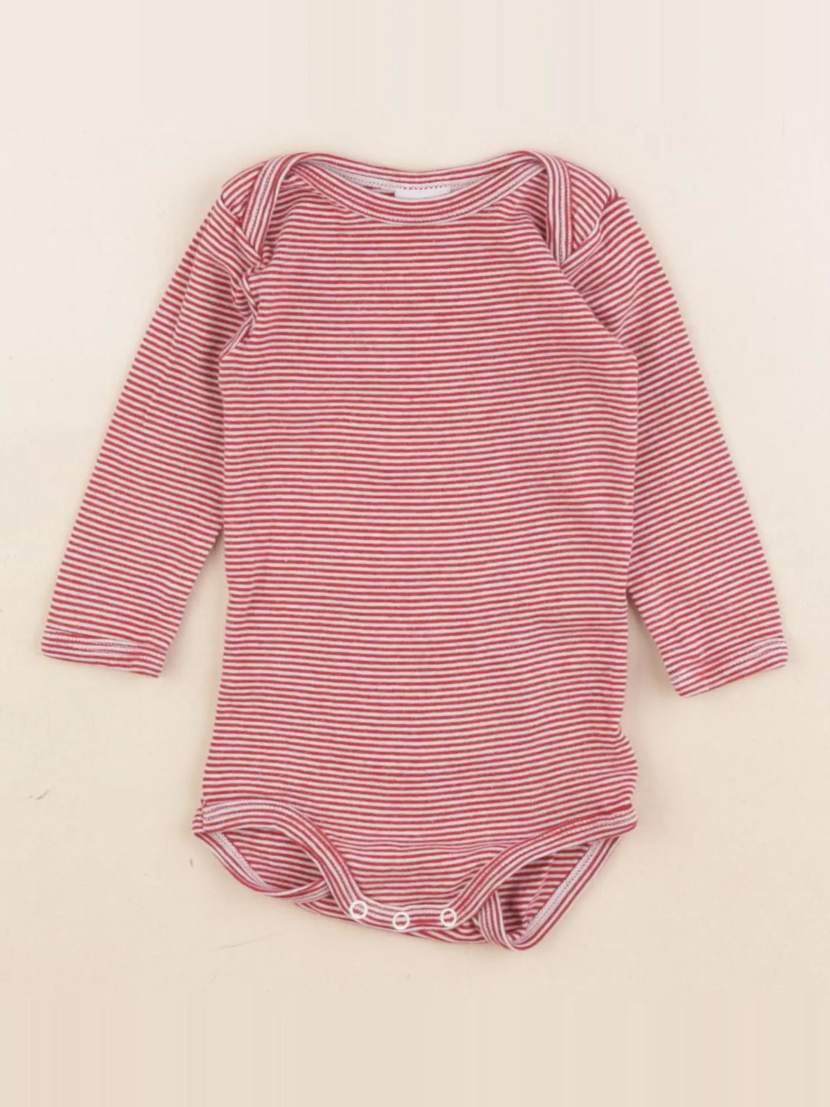 Petit Bateau - body rouge - 6 mois