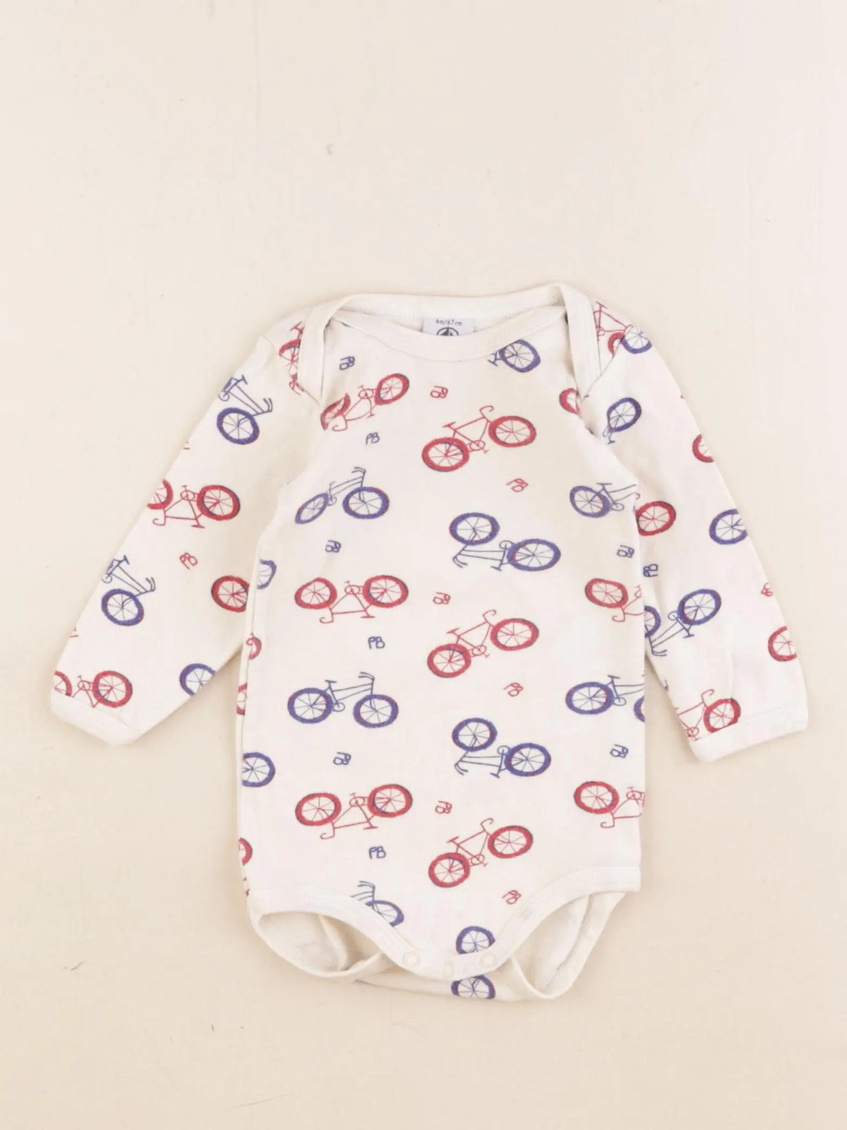 Petit Bateau - body beige - 6 mois