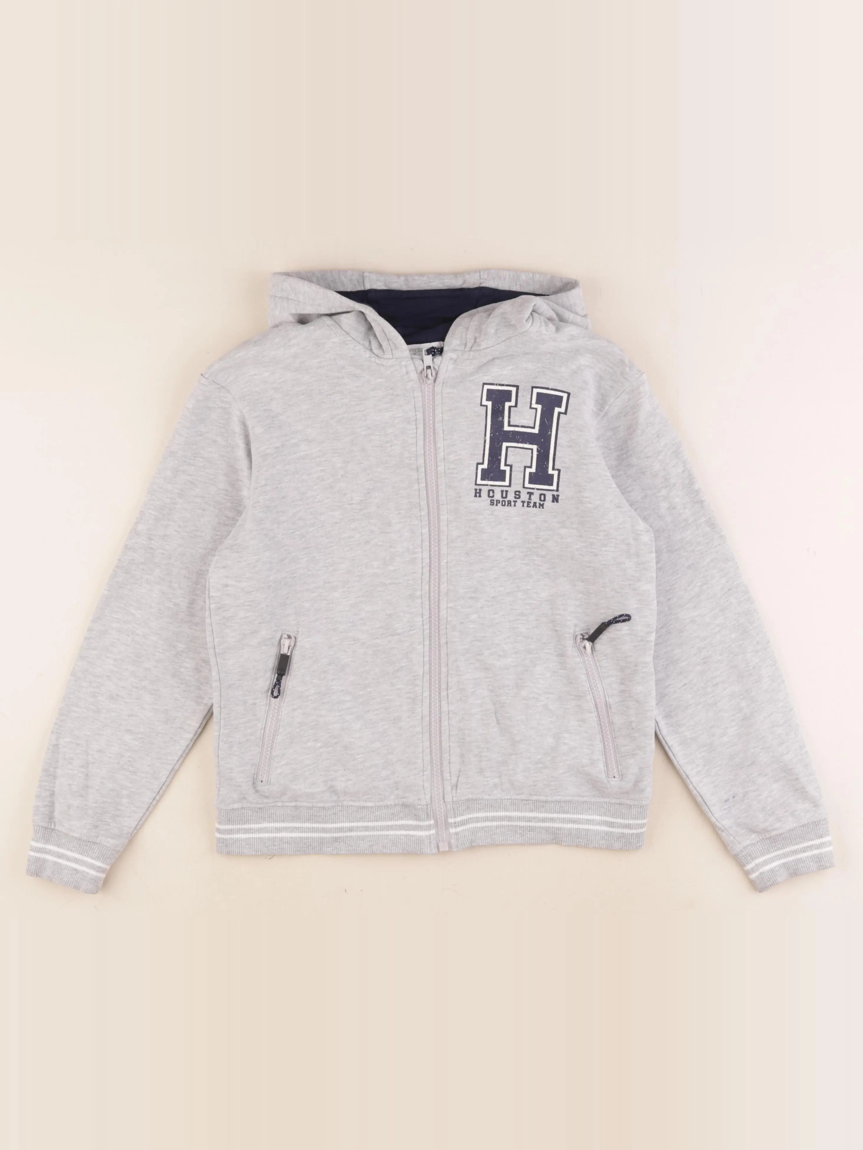 Vertbaudet - sweat gris - 10 ans