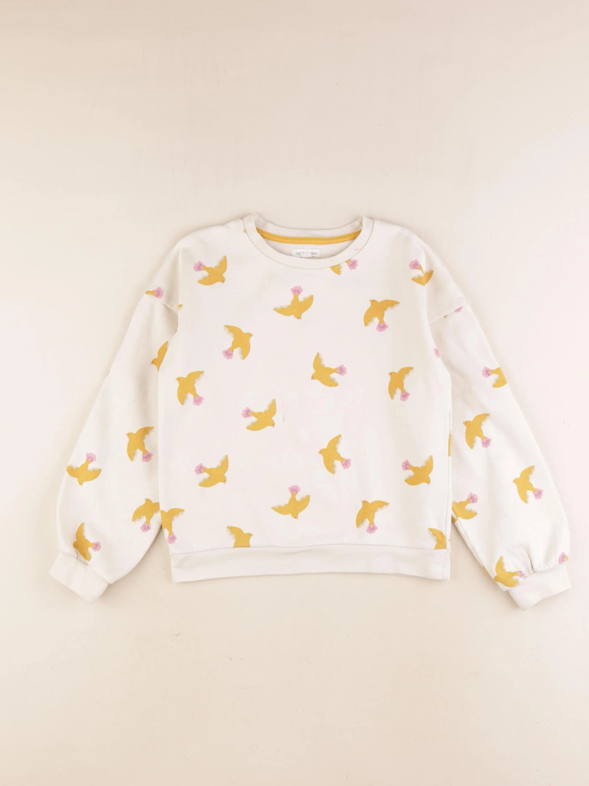 Vertbaudet - sweat beige - 8 ans