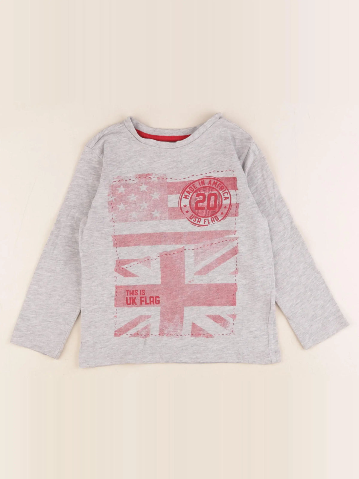 Vertbaudet - tee-shirt gris - 5 ans