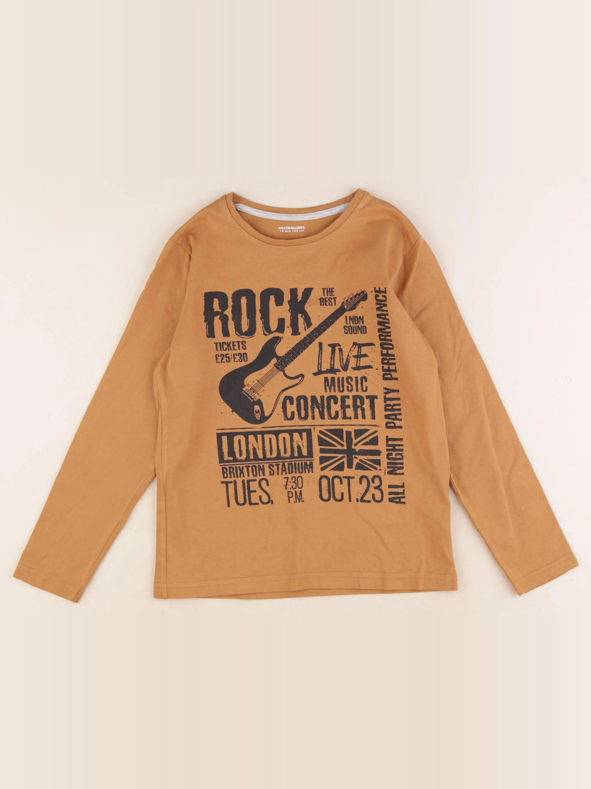Vertbaudet - tee-shirt marron - 10 ans