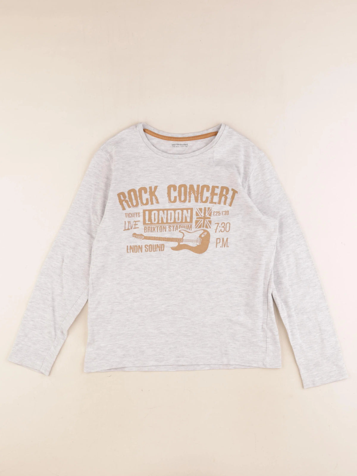Vertbaudet - tee-shirt gris - 10 ans
