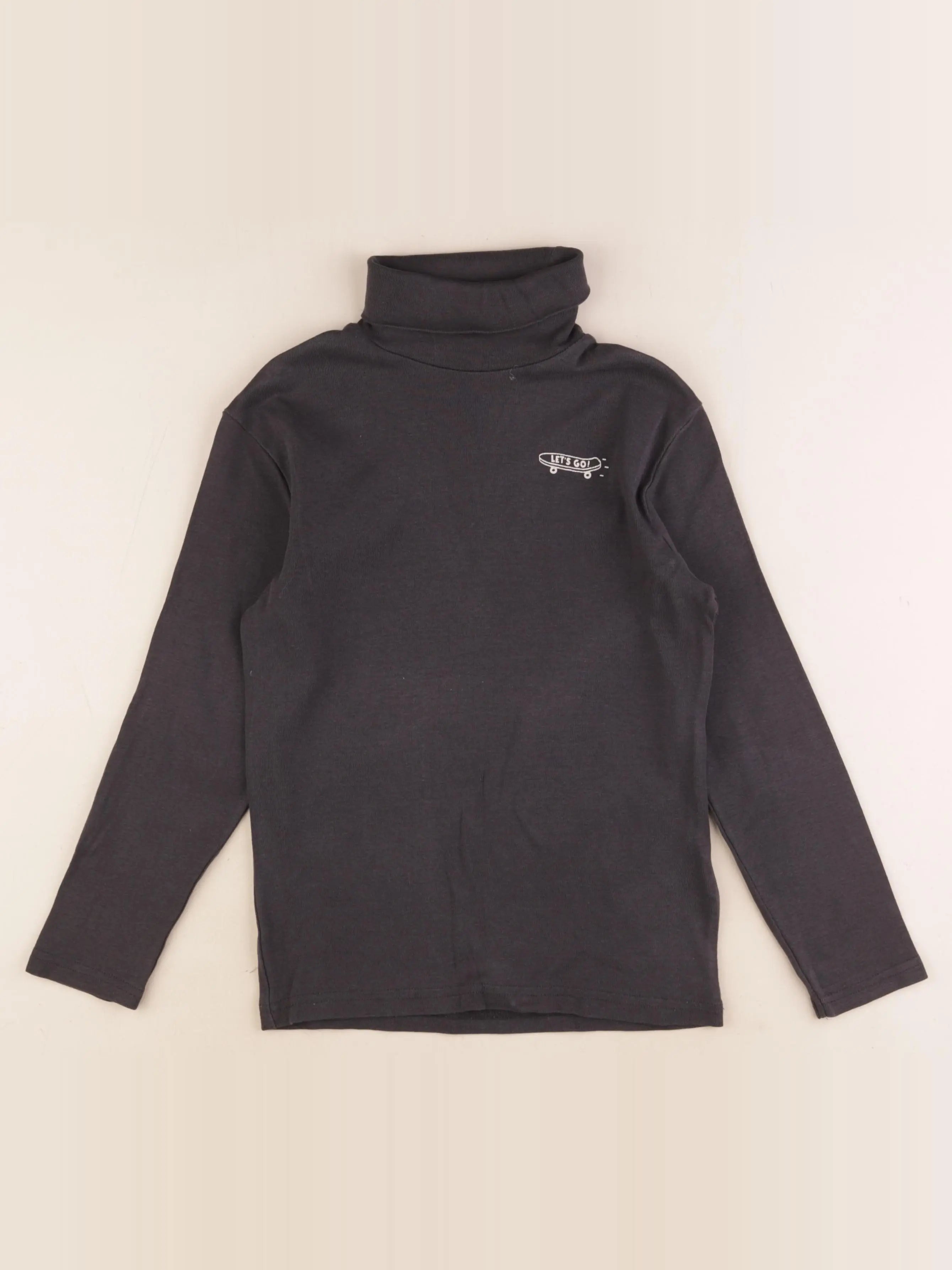 Vertbaudet - sous-pull gris - 10 ans