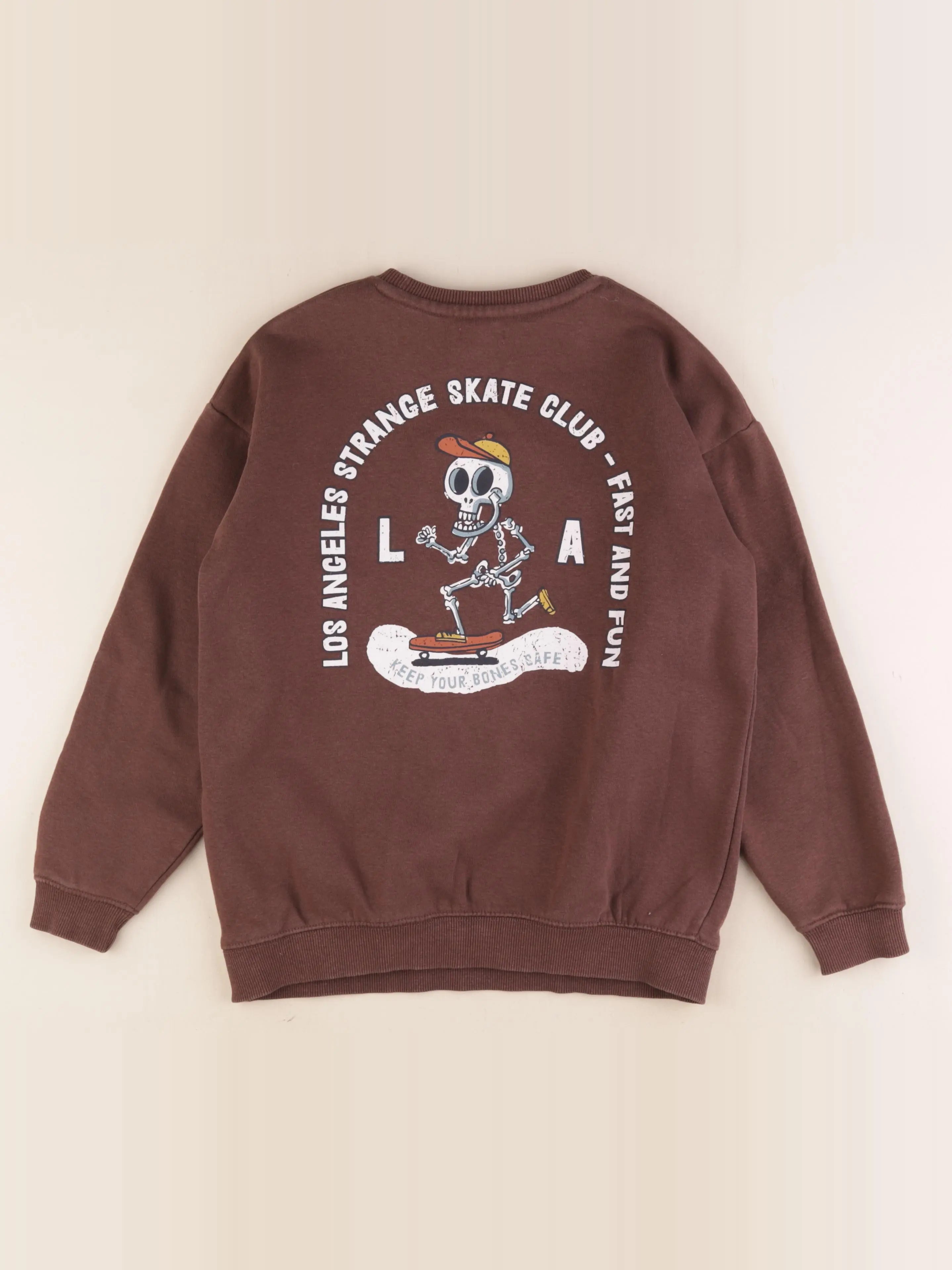 Vertbaudet - sweat marron - 10 ans