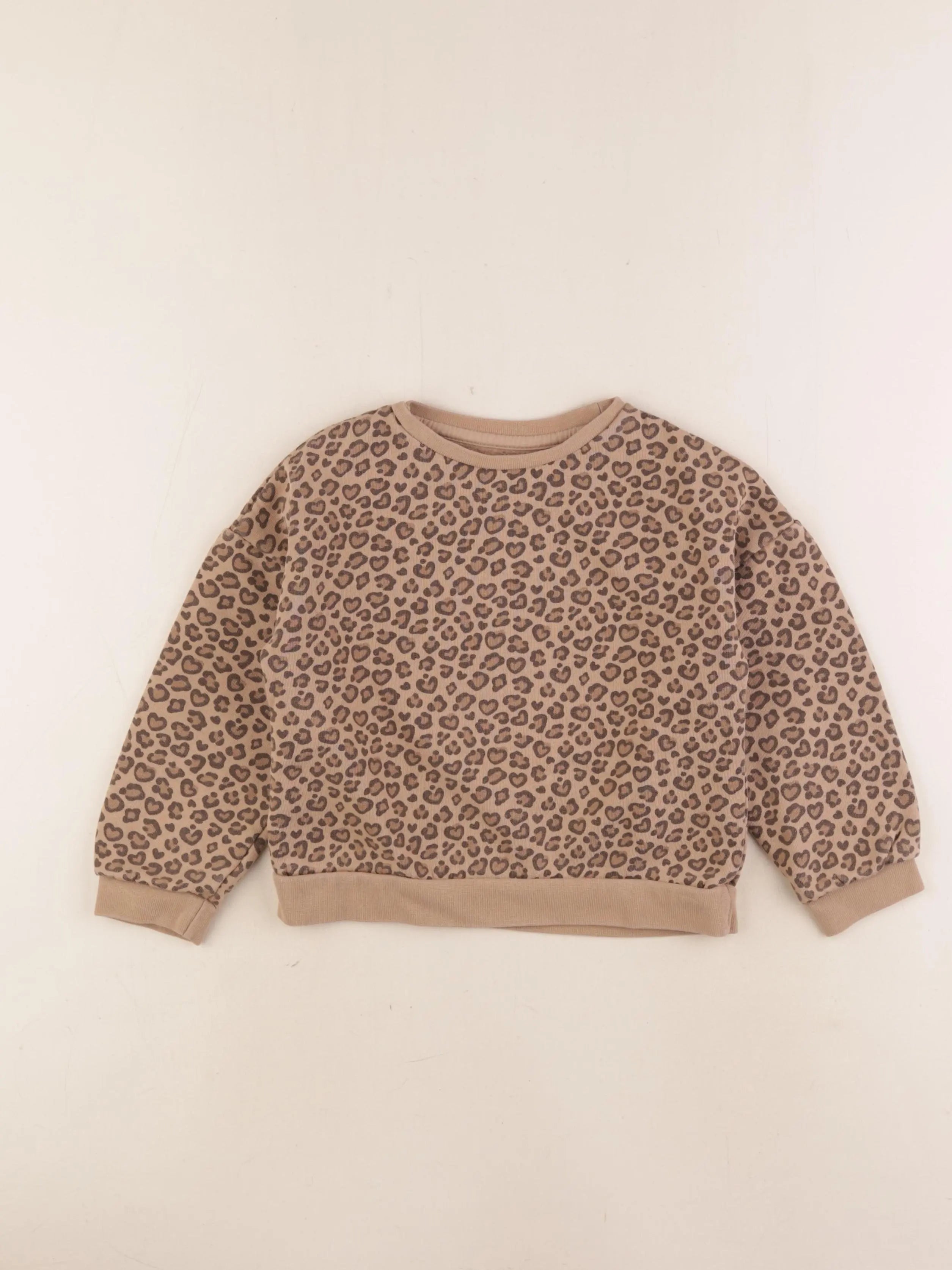 Vertbaudet - sweat marron, noir - 5 ans