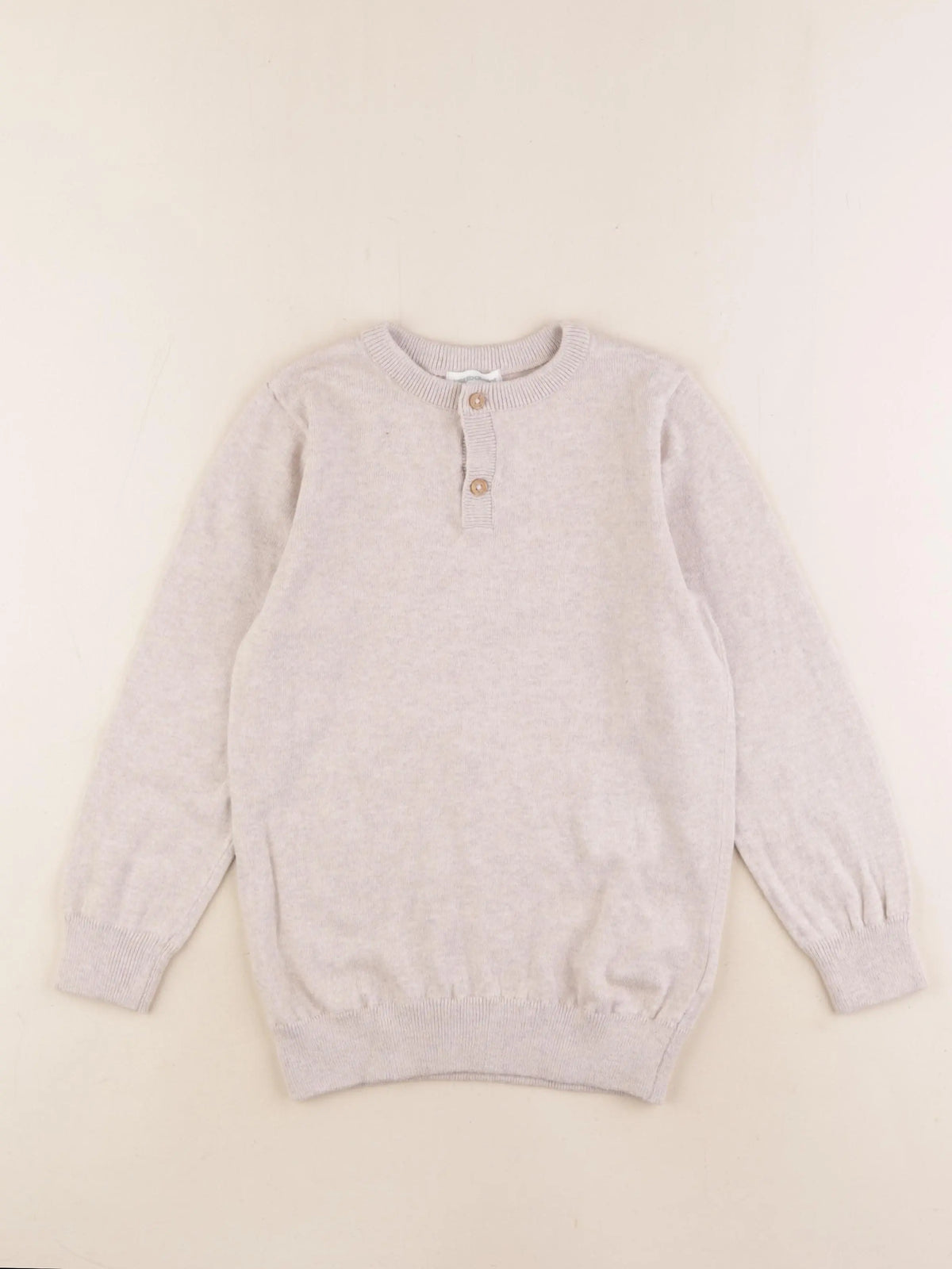 Vertbaudet - pull beige - 8 ans