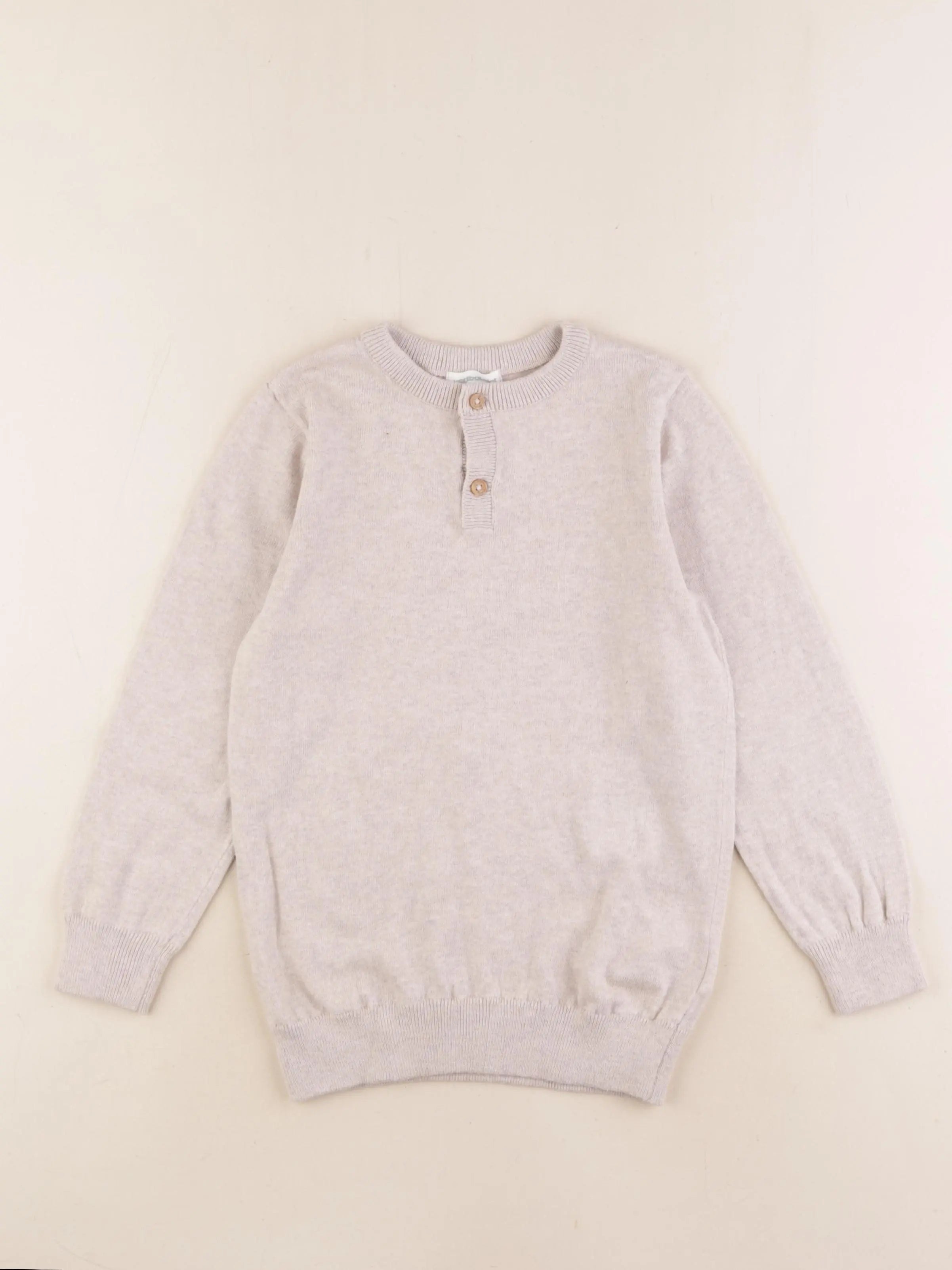Vertbaudet - pull beige - 8 ans