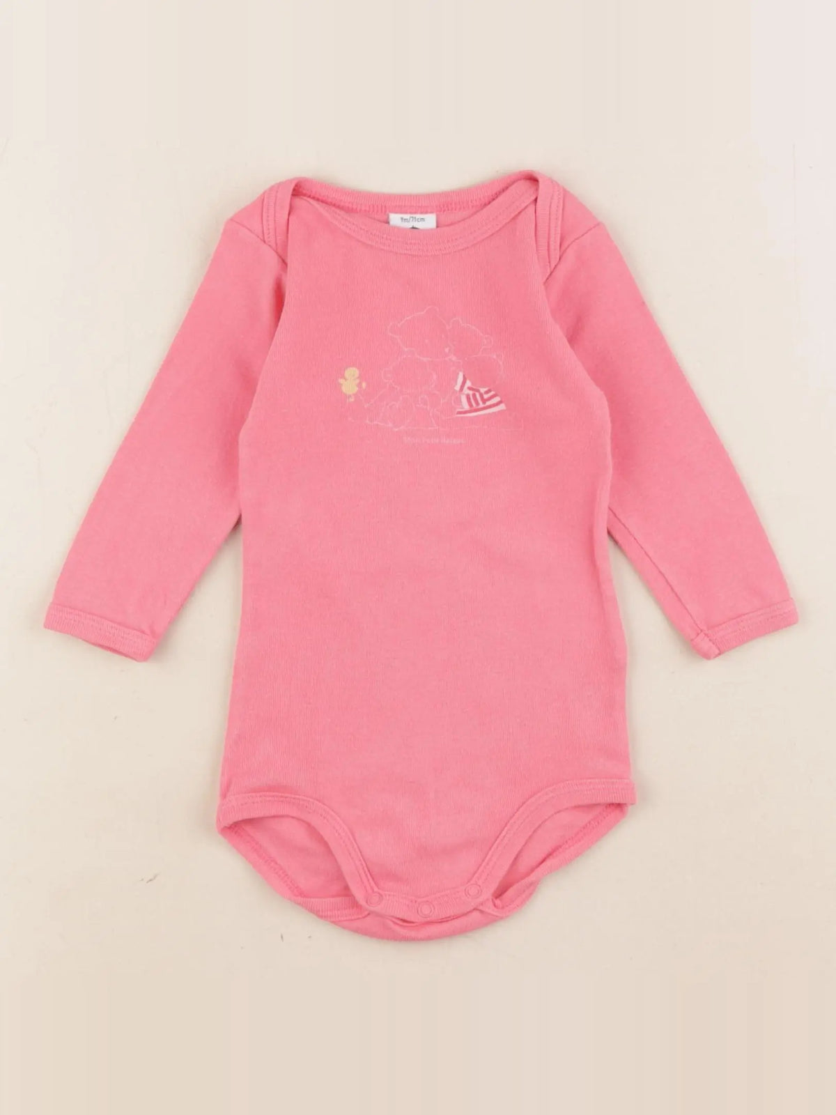 Petit Bateau - body rose - 9 mois