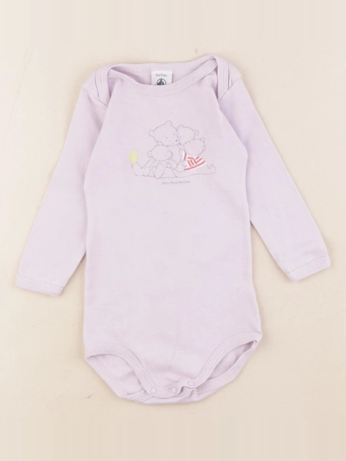 Petit Bateau - body violet - 9 mois