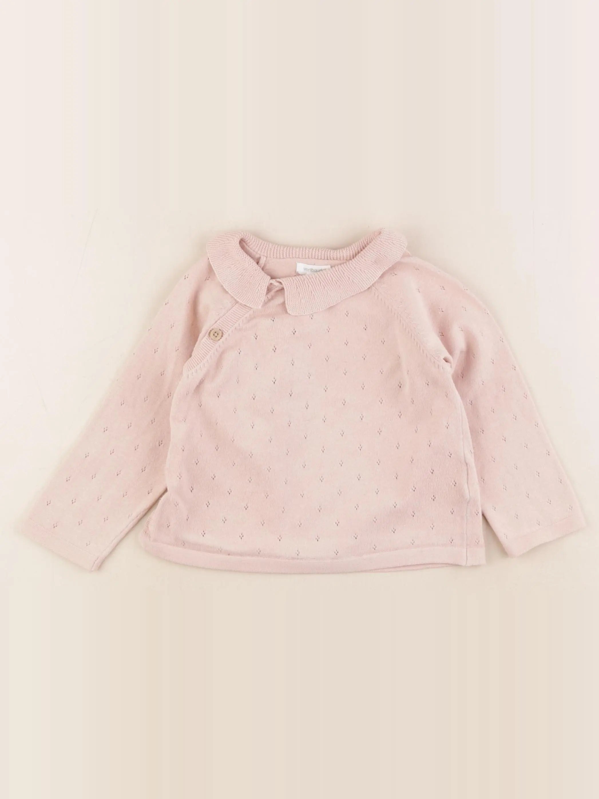 Vertbaudet - pull rose - 18 mois