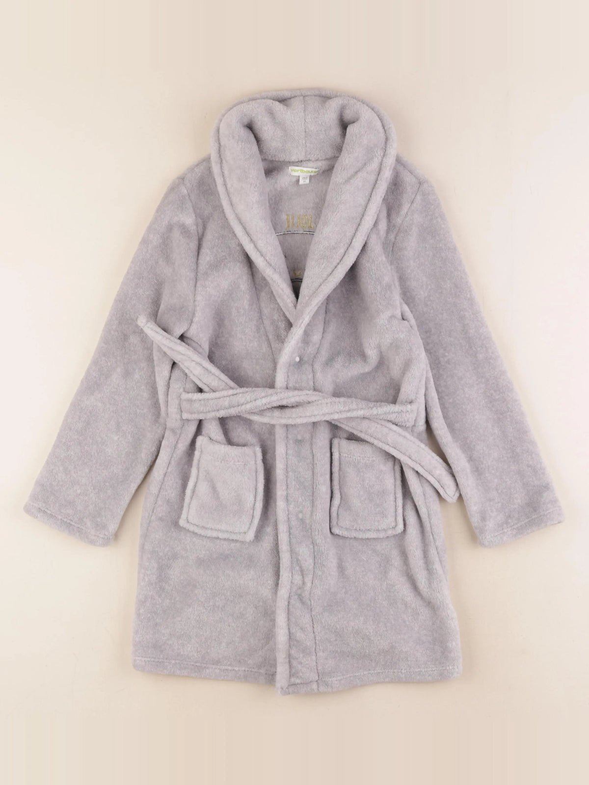 Vertbaudet - robe de chambre gris - 8 ans