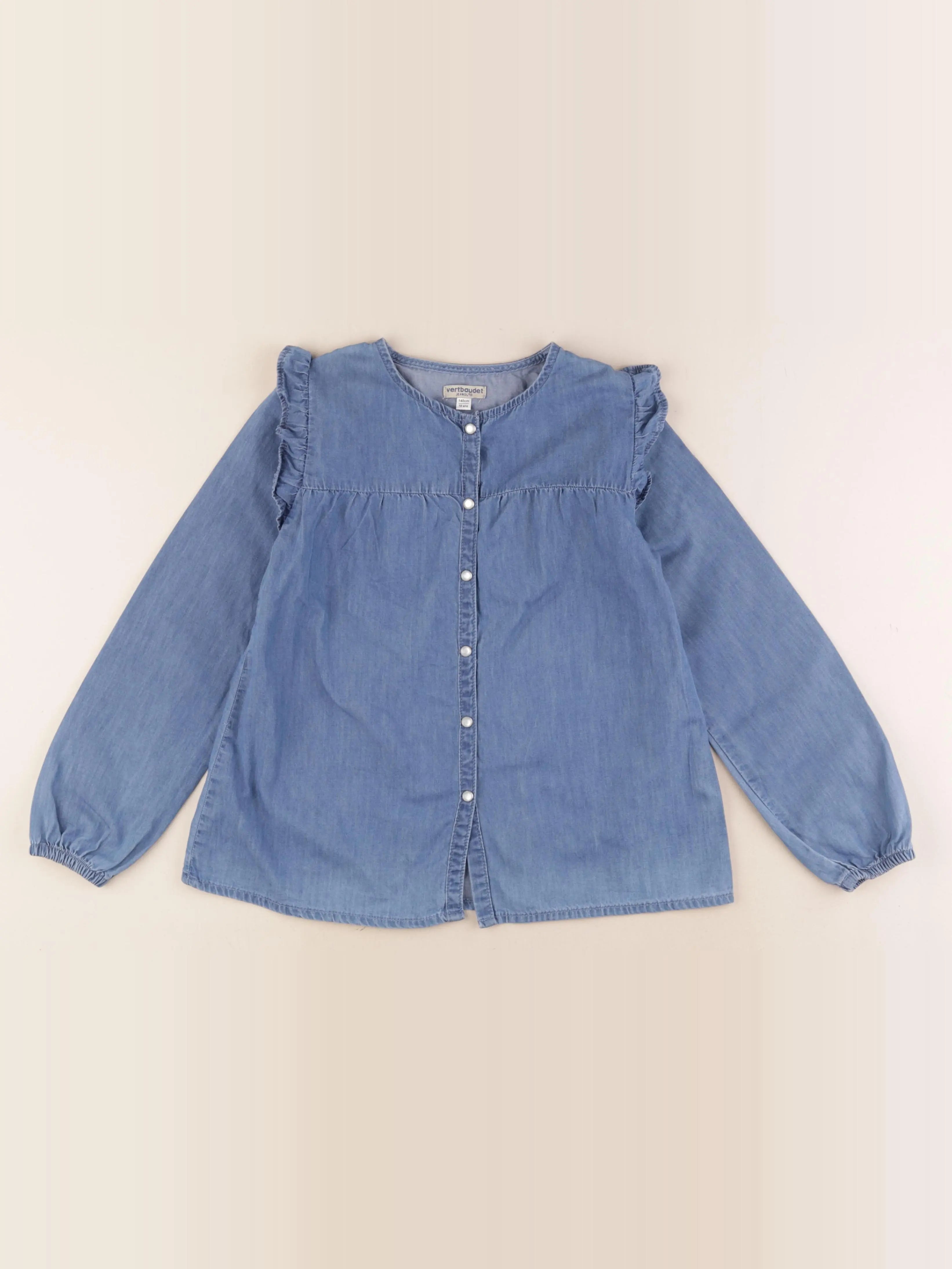 Vertbaudet - chemise bleu - 10 ans