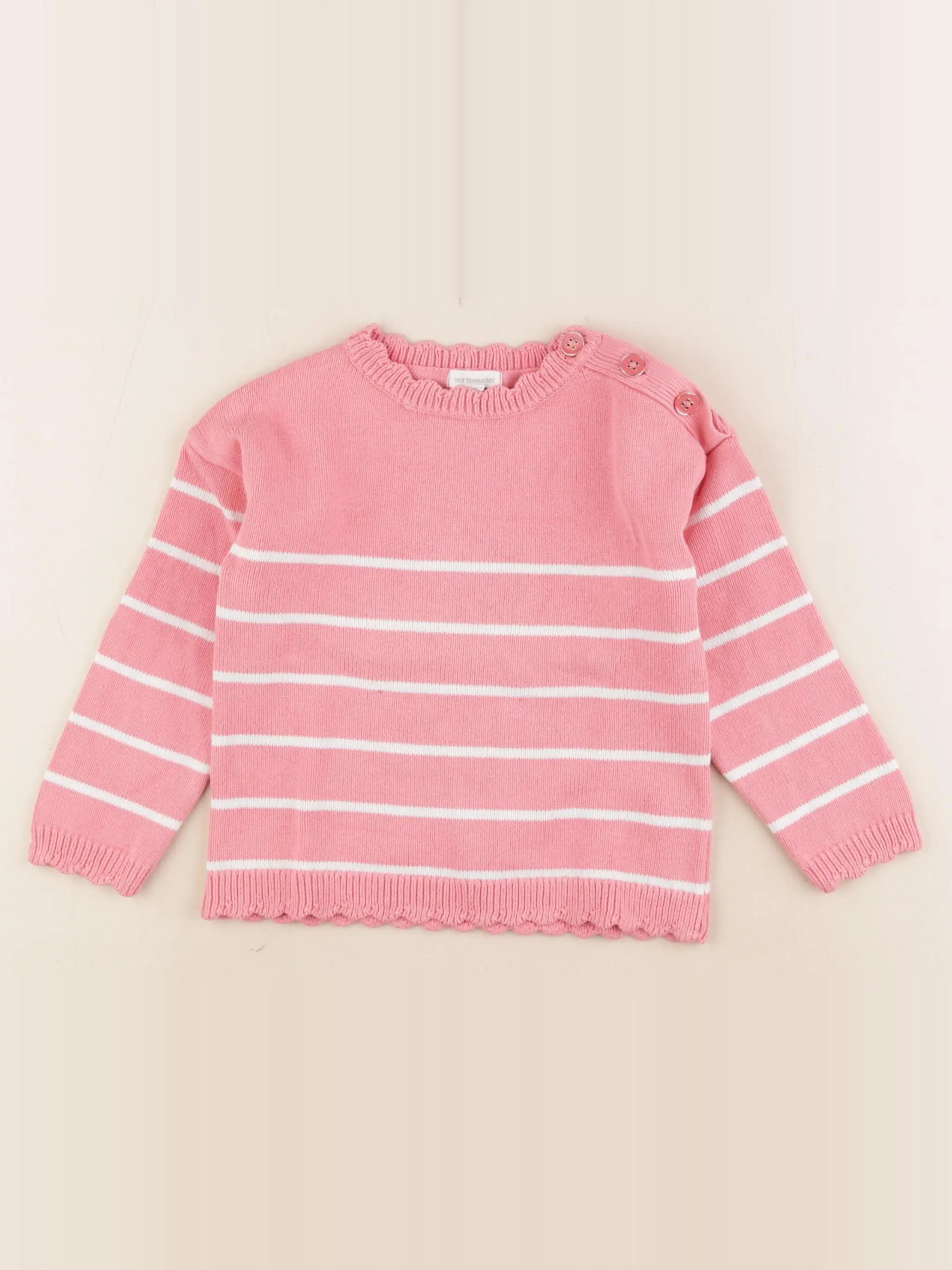 Vertbaudet - pull rose - 4 ans