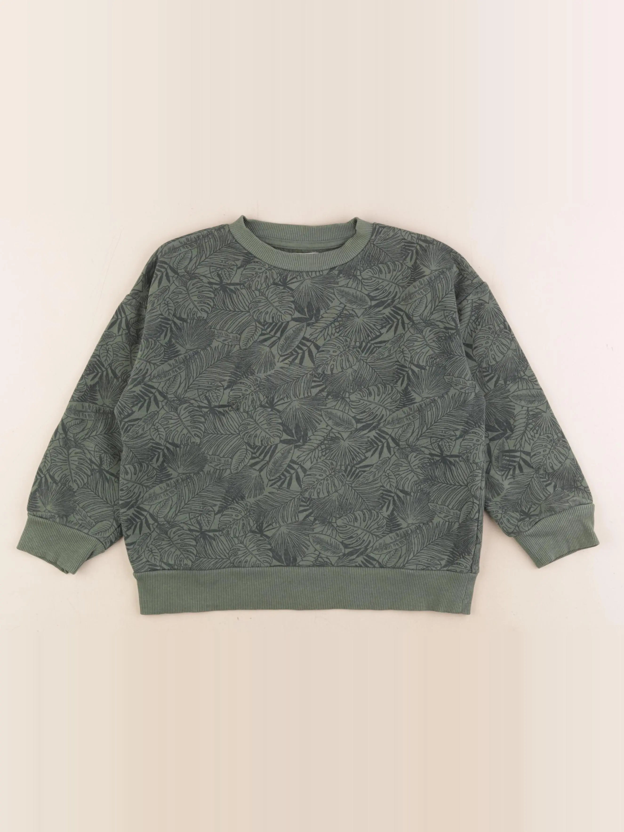 Vertbaudet - sweat vert - 6 ans