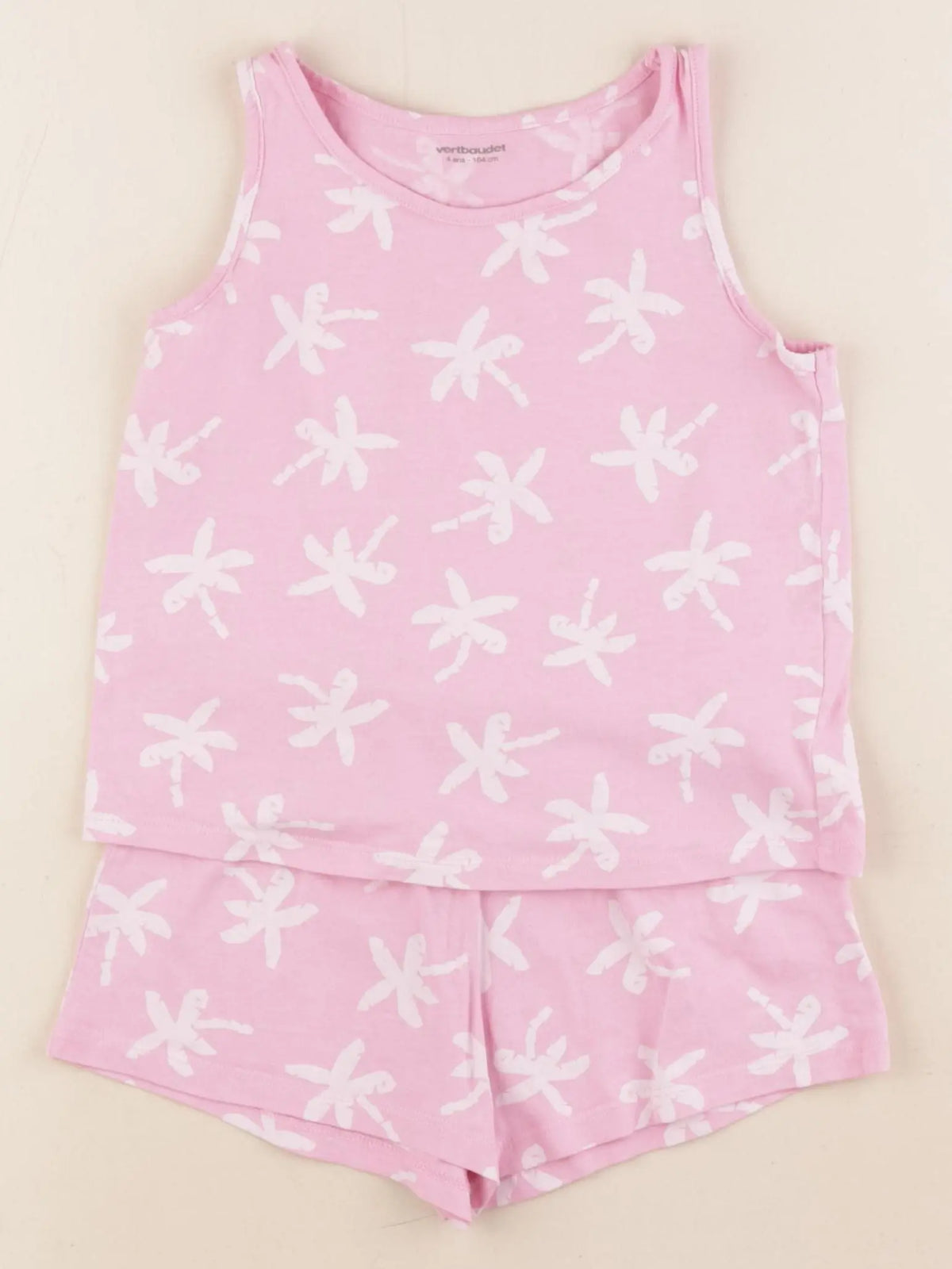 Vertbaudet - pyjama coton rose - 4 ans
