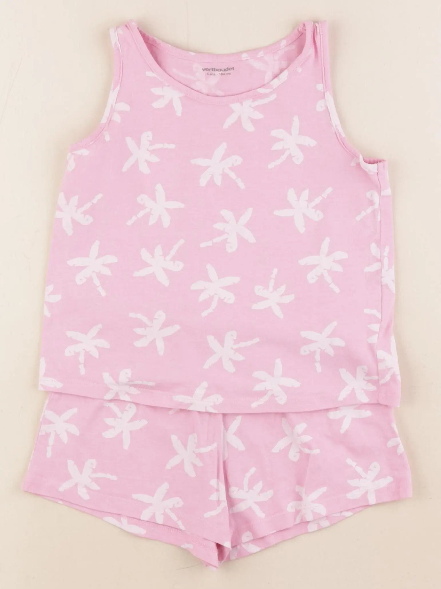 Vertbaudet - pyjama coton rose - 4 ans