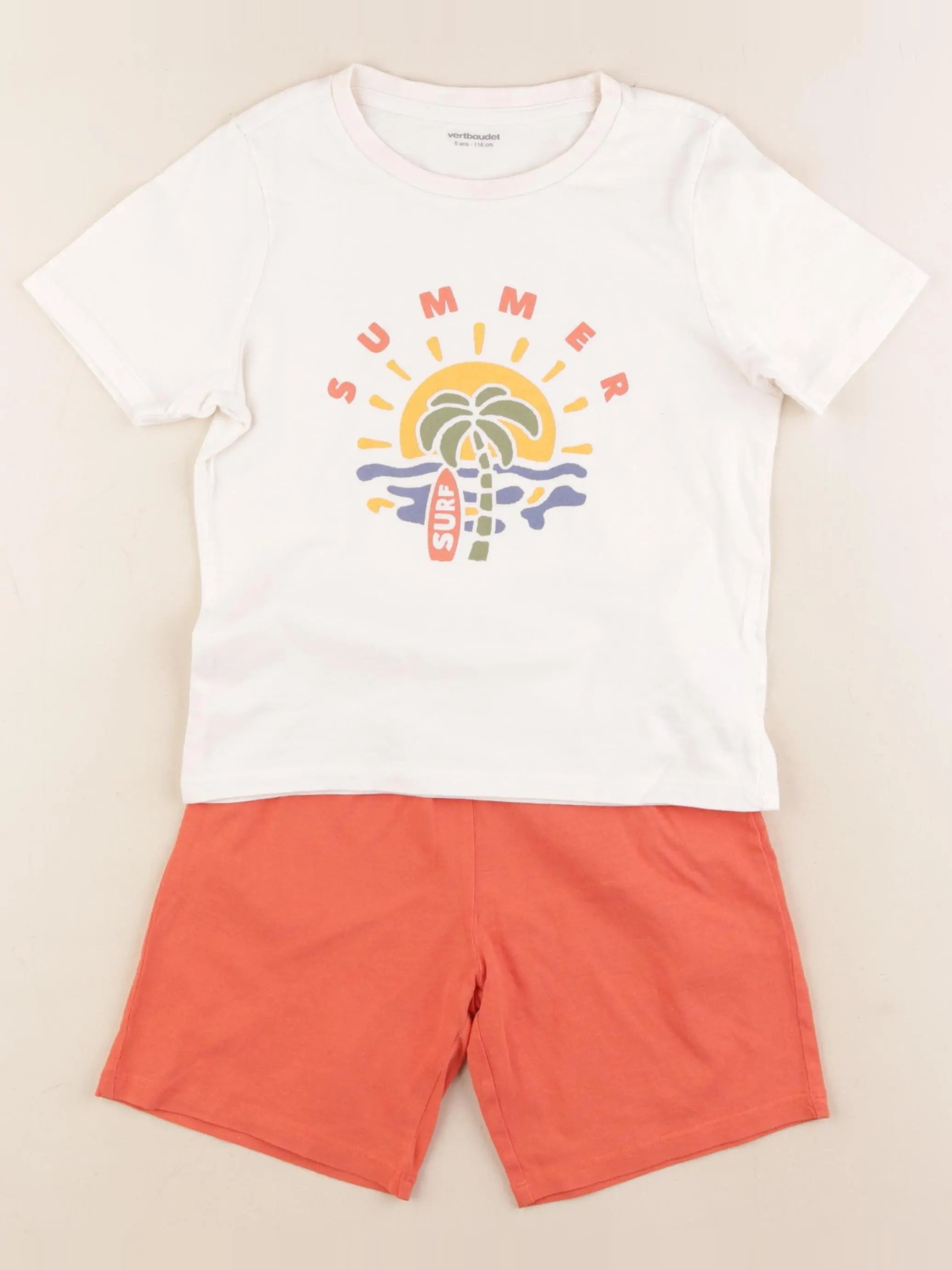 Vertbaudet - pyjama coton multicolore - 6 ans
