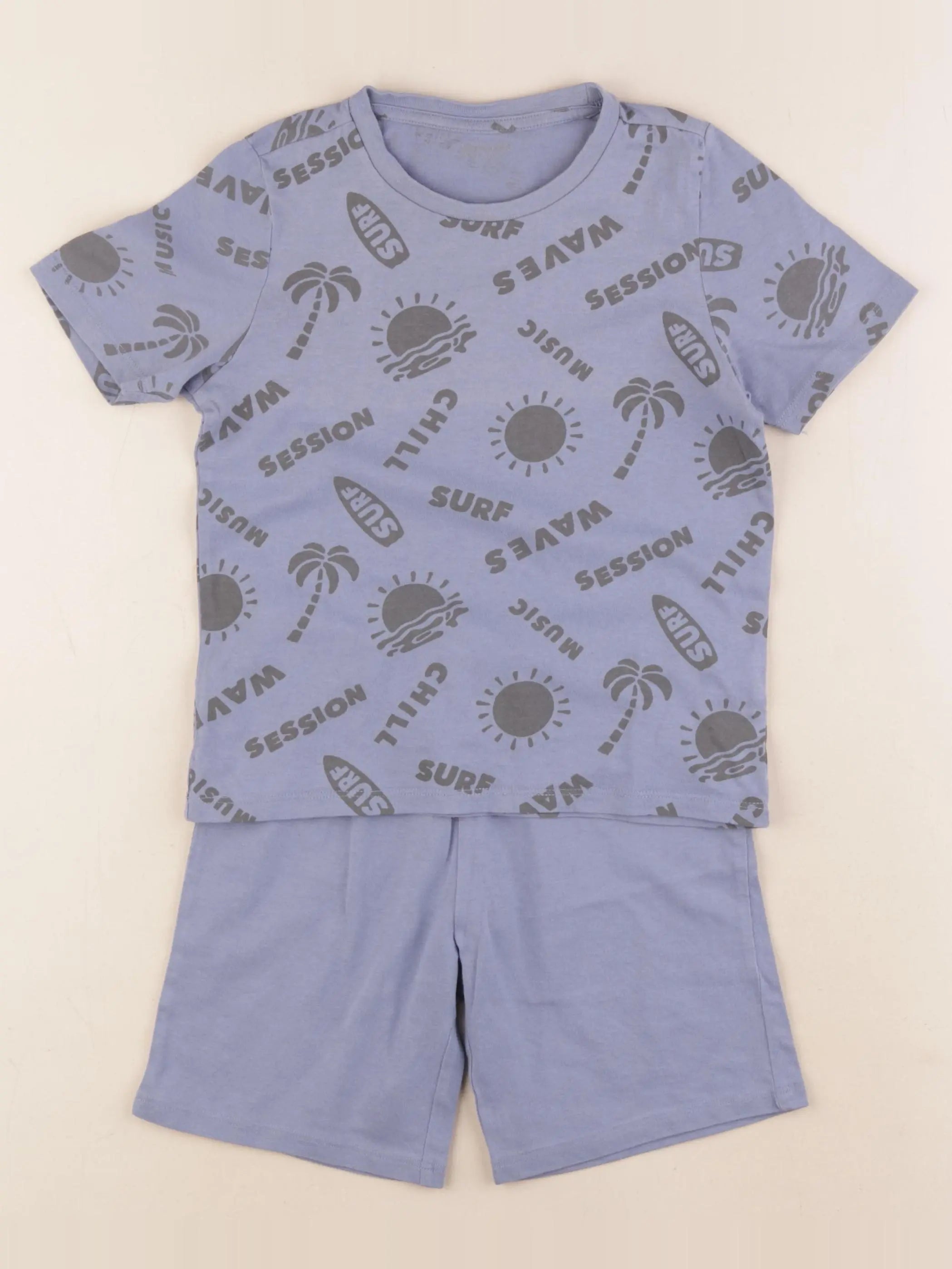 Vertbaudet - pyjama coton bleu - 6 ans