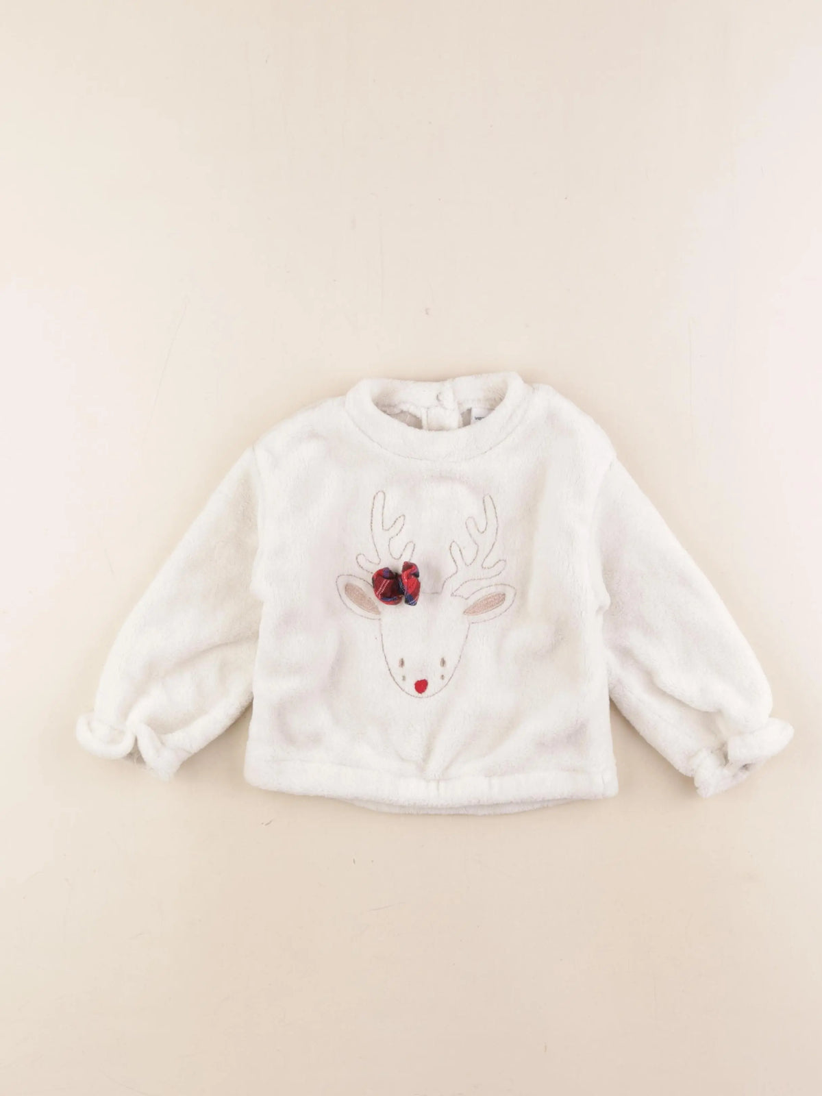 Vertbaudet - sweat beige - 24 mois