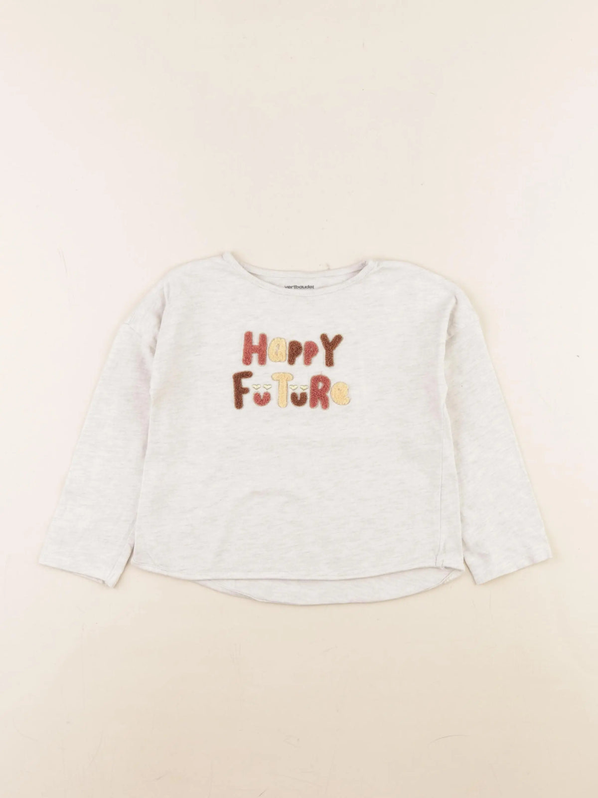 Vertbaudet - tee-shirt marron, or - 3 ans
