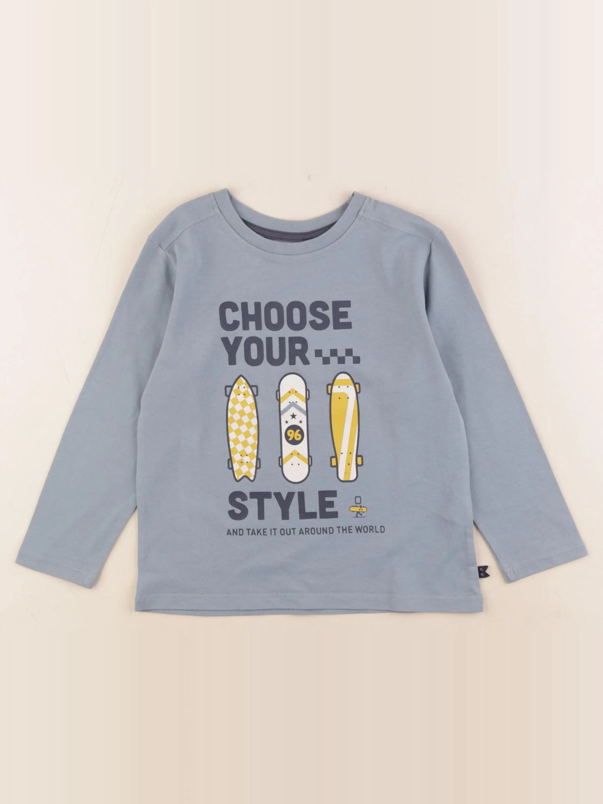 Okaidi - tee-shirt bleu - 4 ans