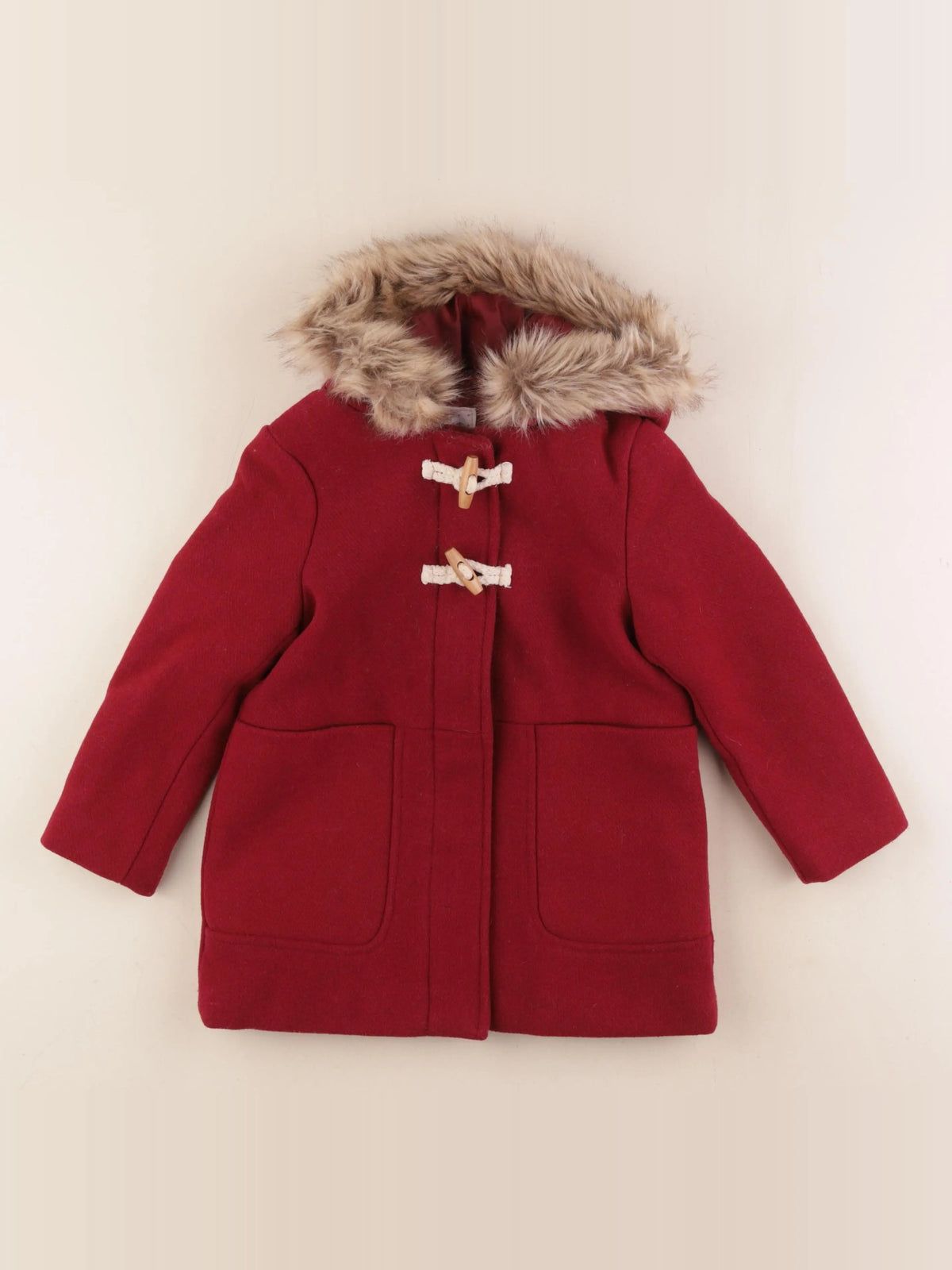 Vertbaudet - manteau rouge - 5 ans
