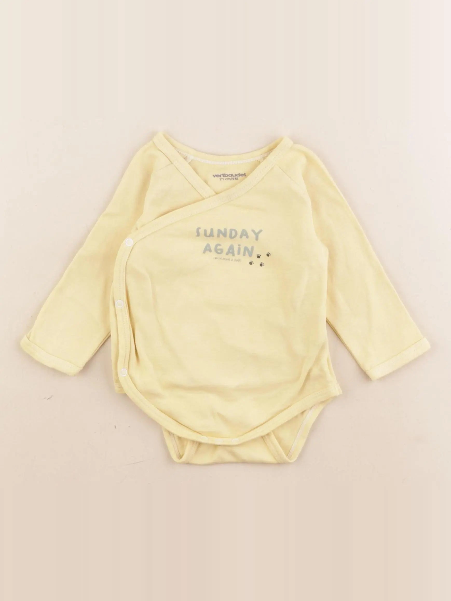 Vertbaudet - body jaune - 9 mois
