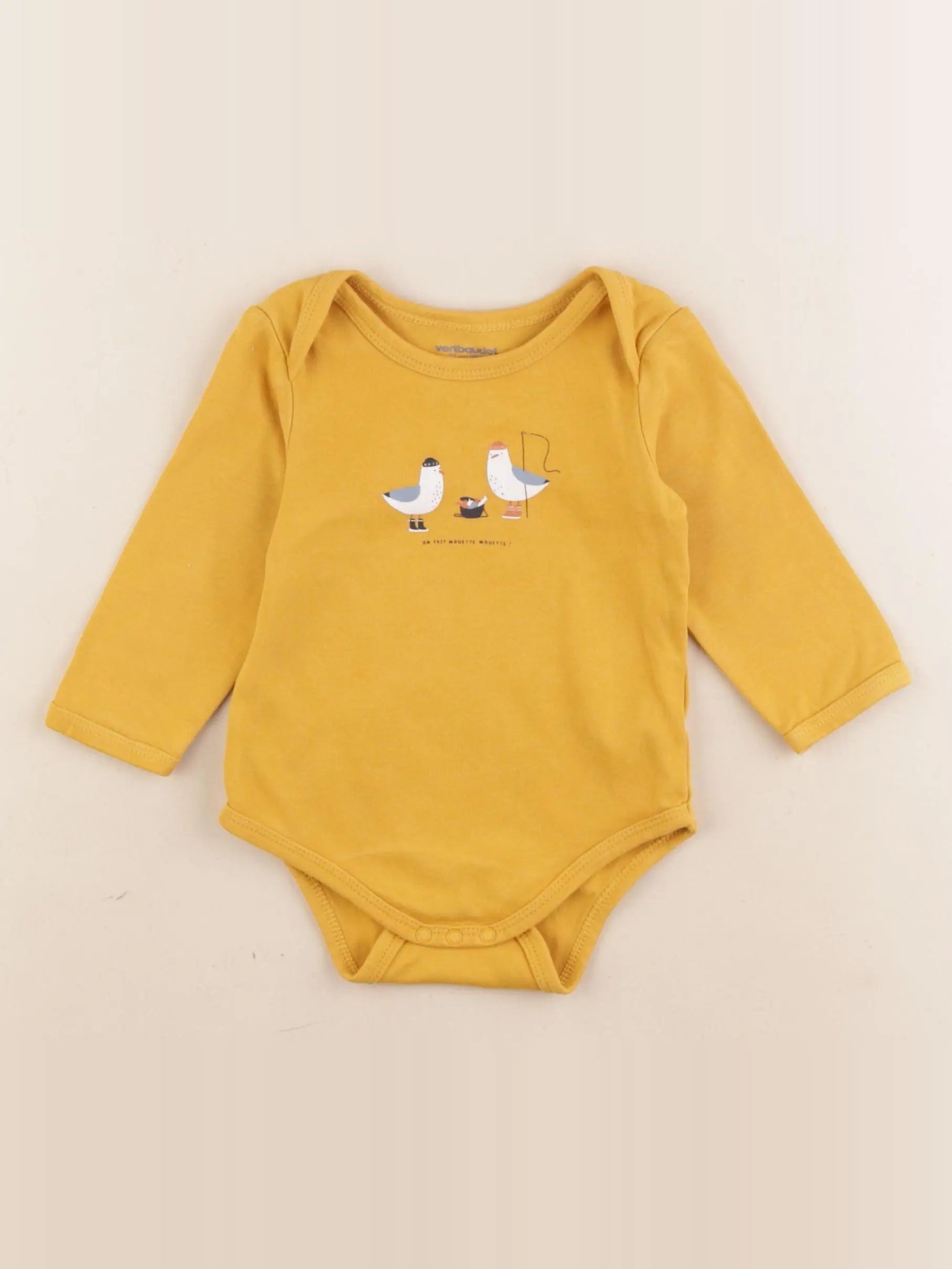Vertbaudet - body jaune - 9 mois