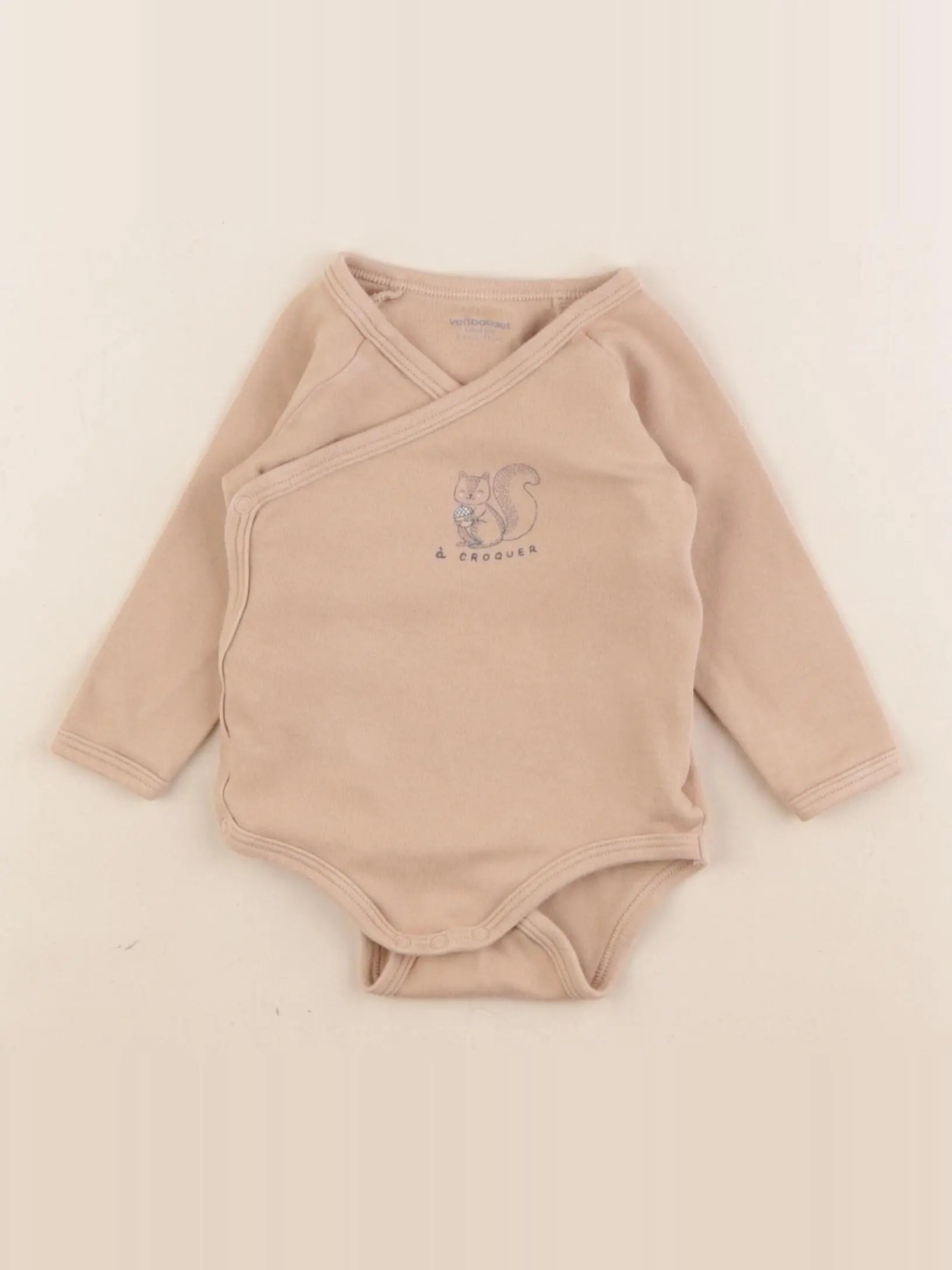 Vertbaudet - body marron - 9 mois
